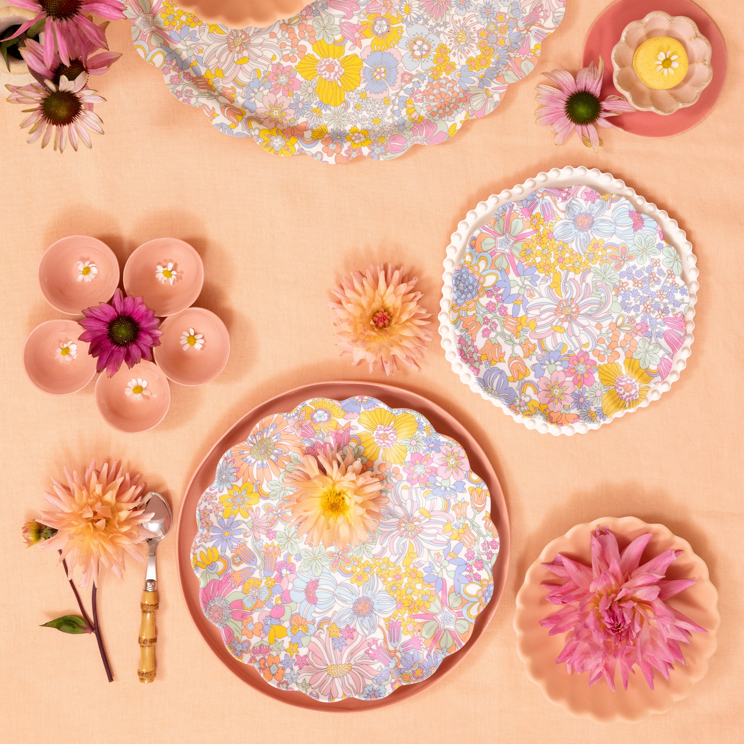 Meri Meri x Liberty Rainbow Garden Reusable Small Plate - Image 2
