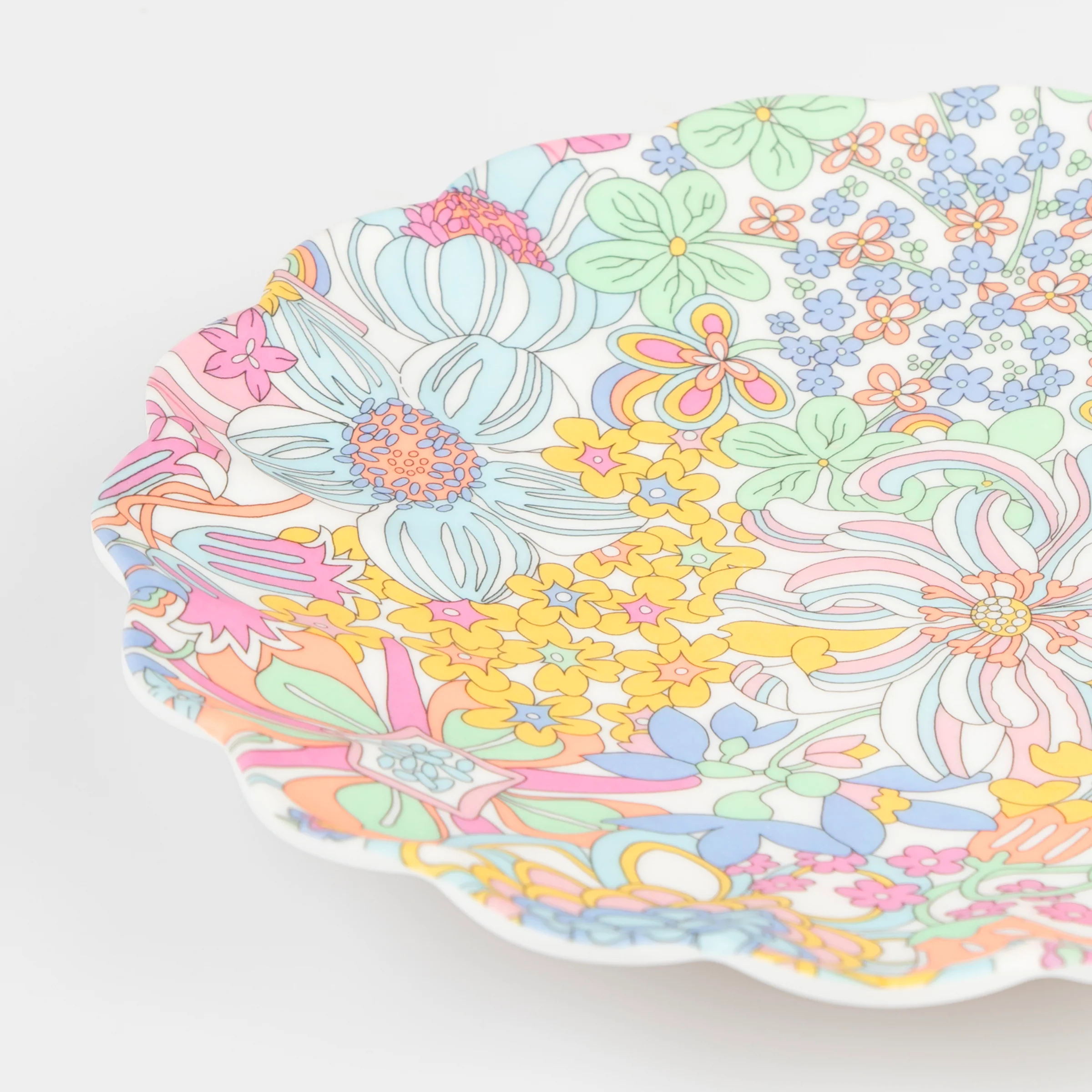 Meri Meri x Liberty Rainbow Garden Reusable Small Plate - Image 3