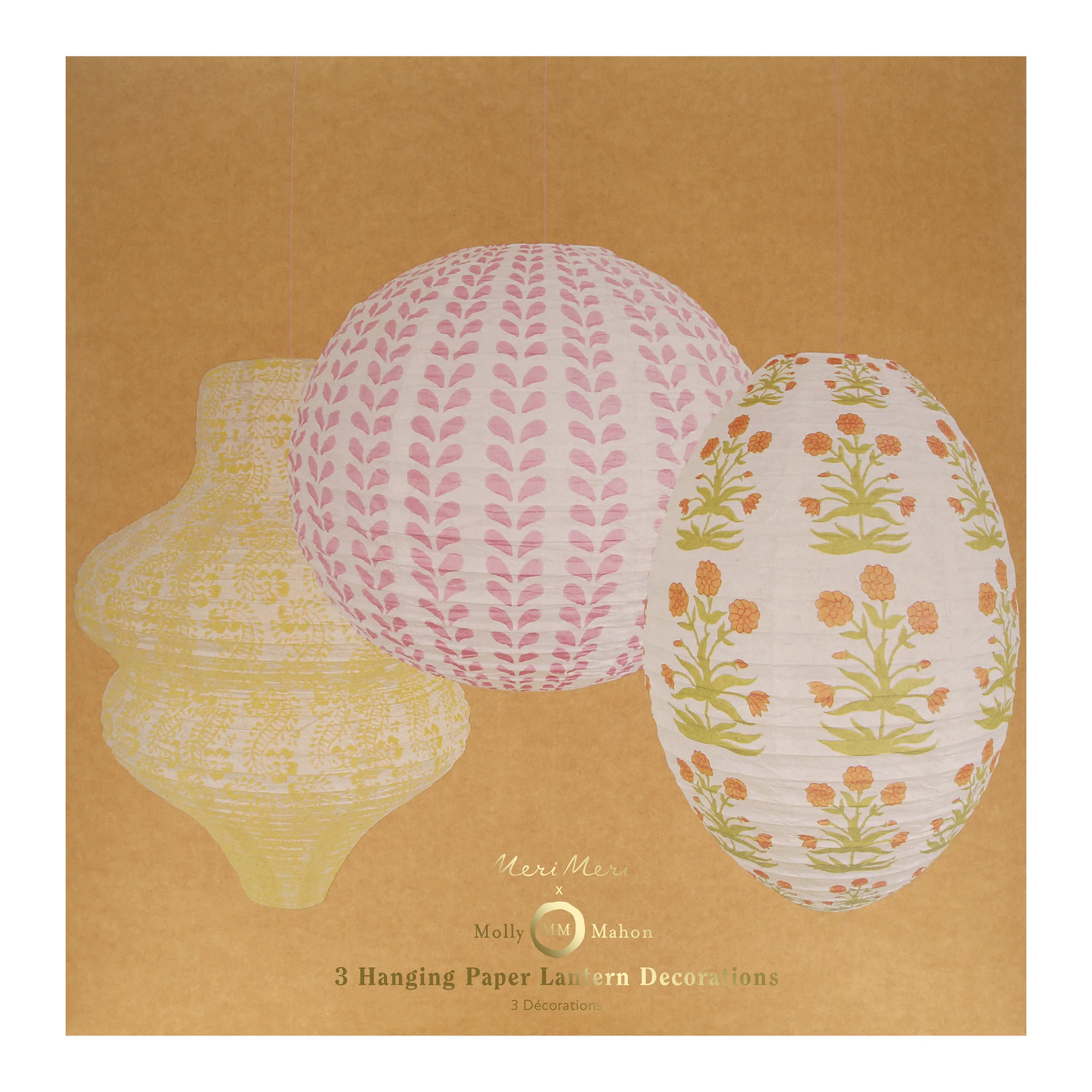 Meri Meri x Molly Mahon Hanging Lanterns (x 3) - Image 6