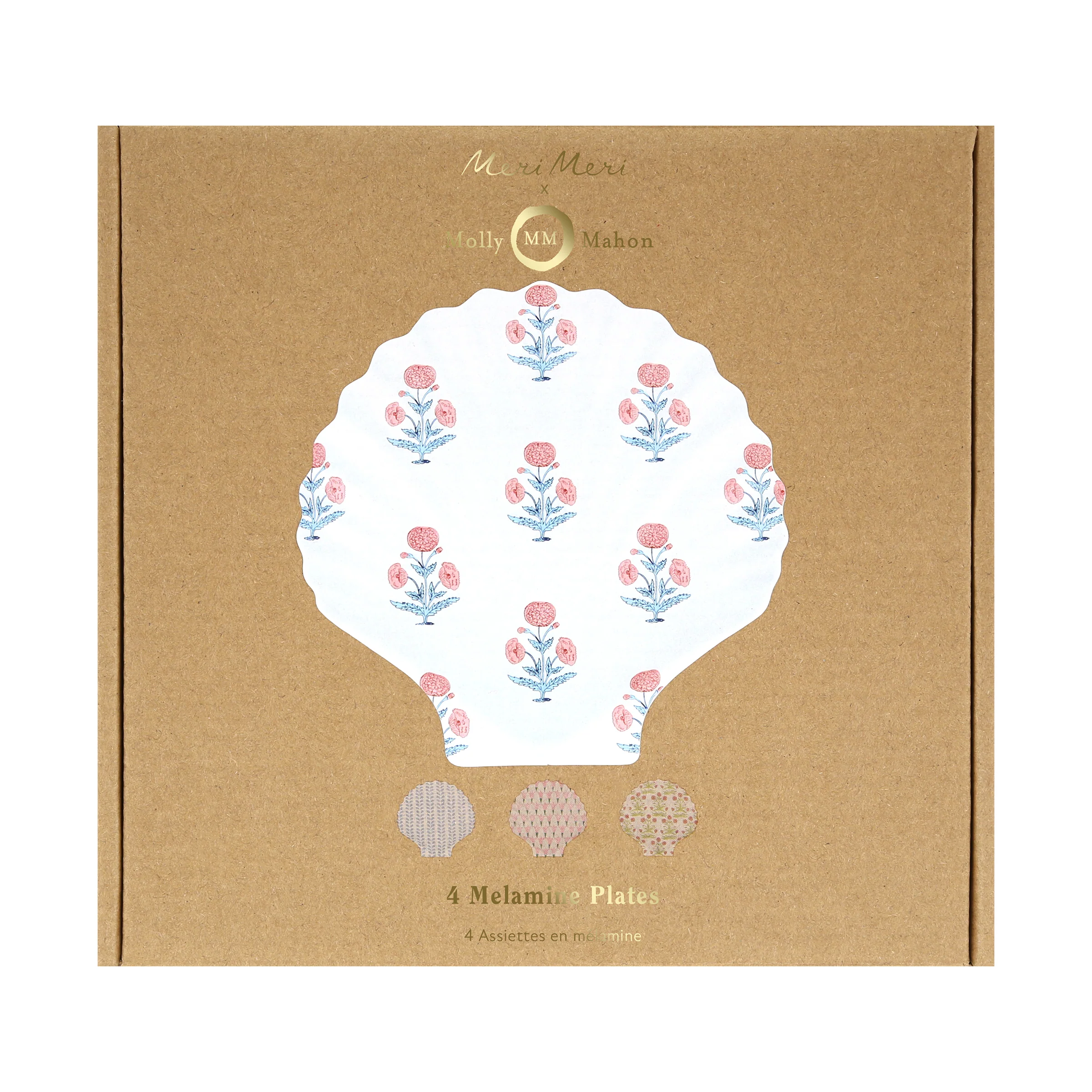 Meri Meri x Molly Mahon Reusable Shell Plates (x 4) - Image 7