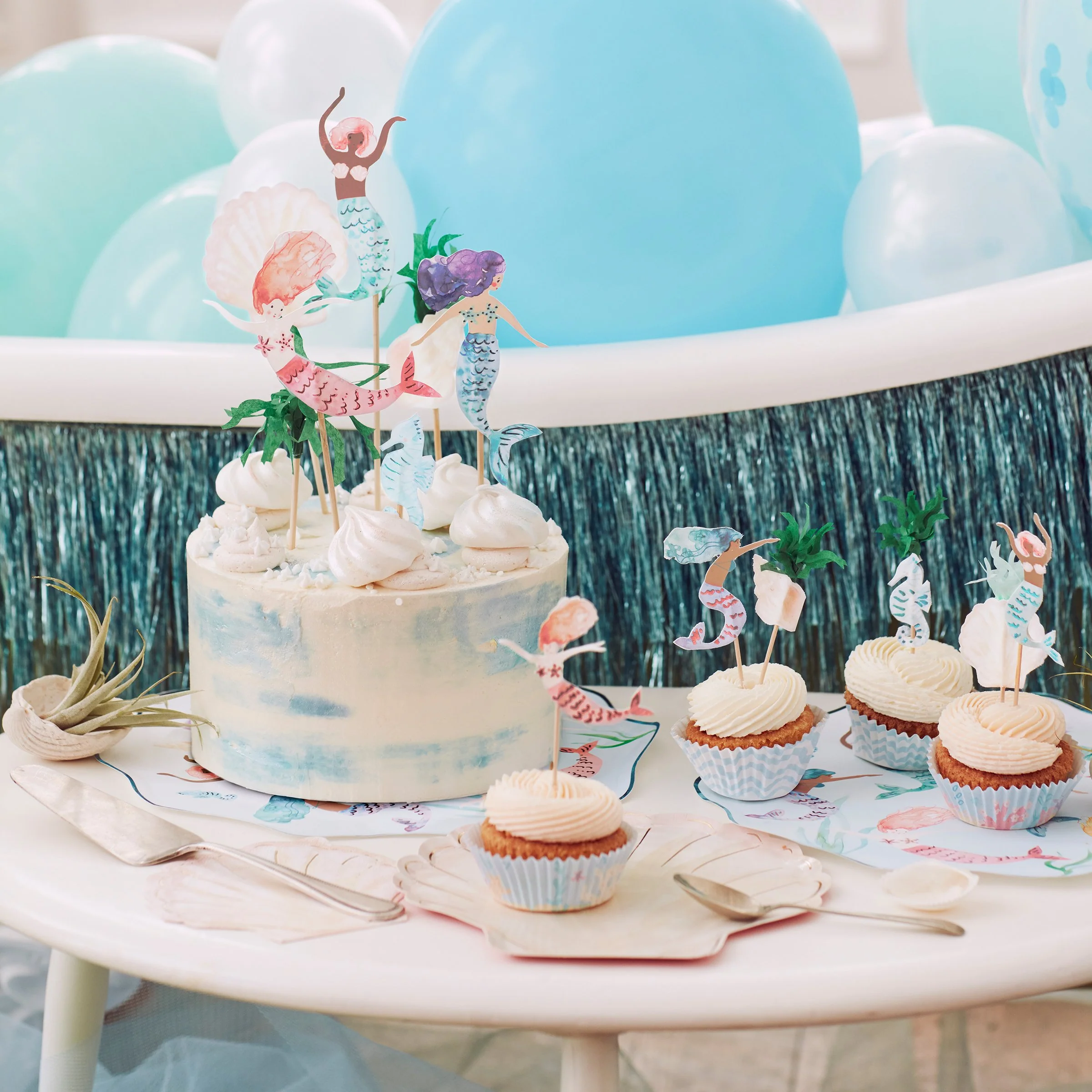 Mermaid Cake Toppers (x 7) - Image 4
