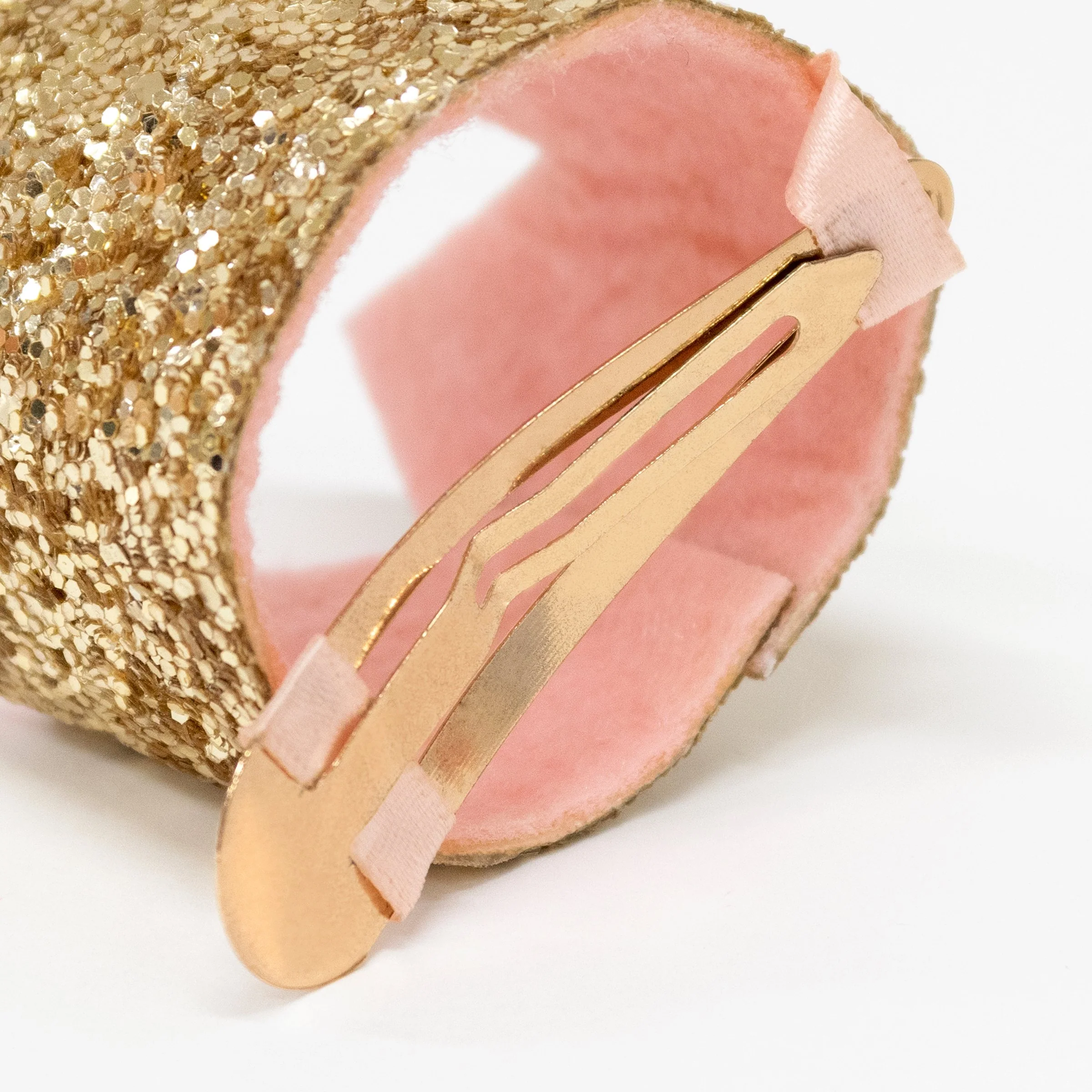 Mini Gold Glitter Crown Hair Clip - Image 3