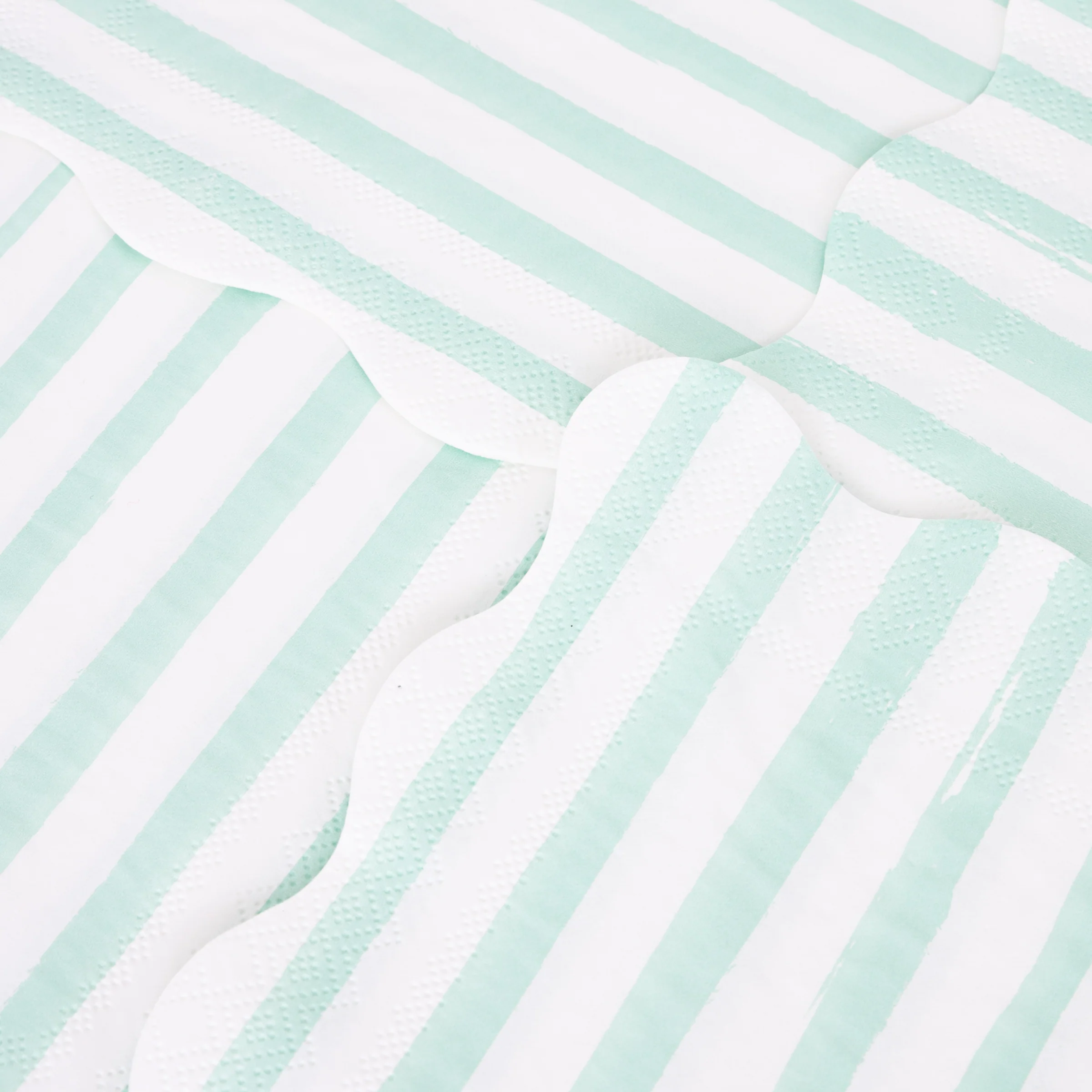 Mint Stripe Small Napkins (x 16) - Image 3
