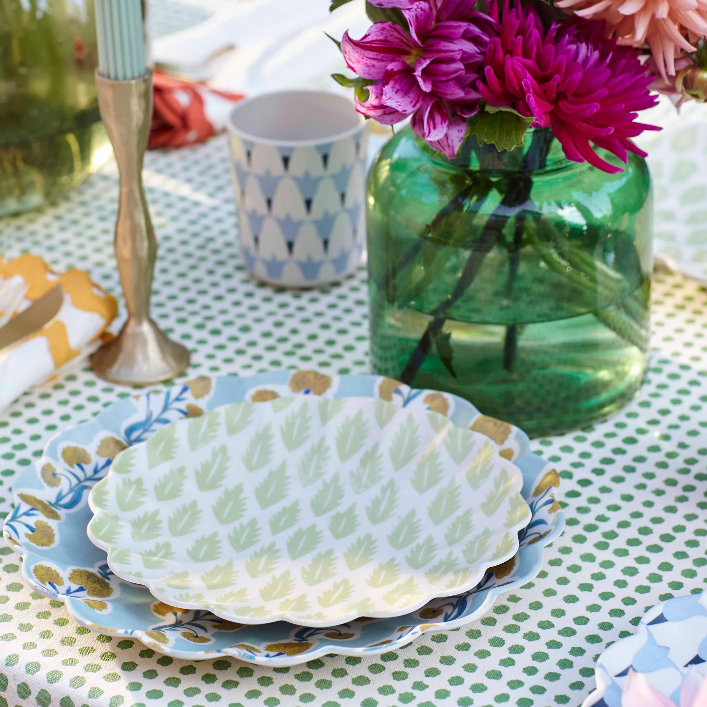 Meri Meri x Molly Mahon Reusable Large Plates (x 6) - Image 3