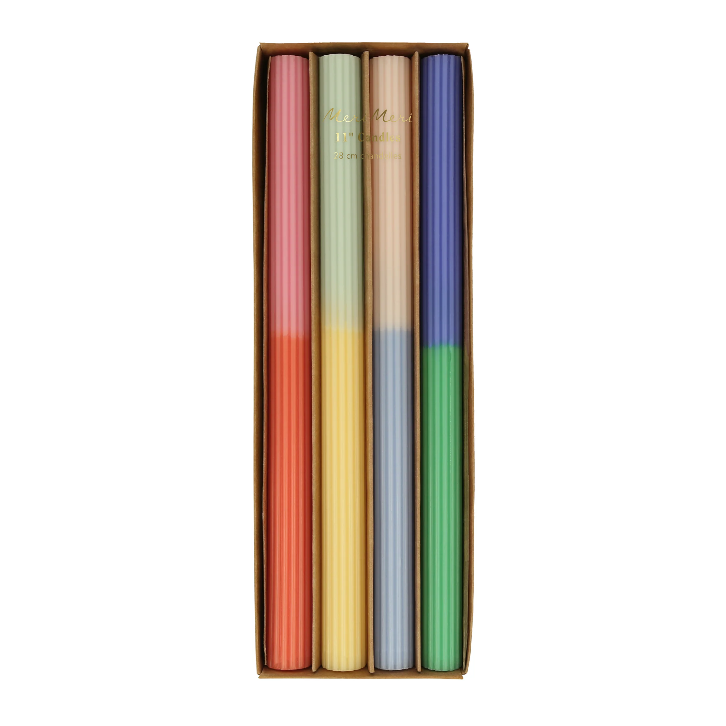 Multi Block Colour Table Candles (x 4) - Image 5