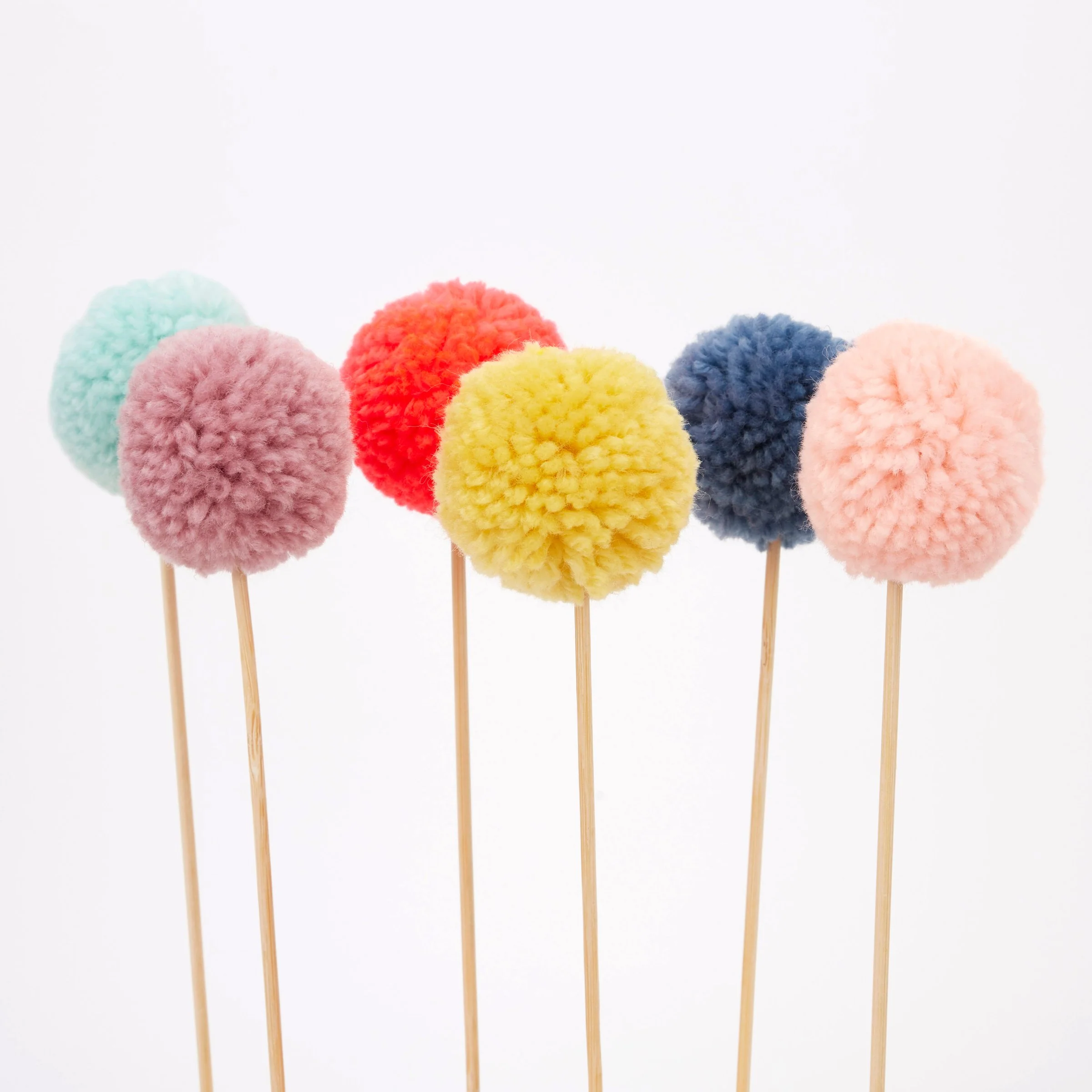 Multi Pompom Cake Toppers (x 6) - Image 3