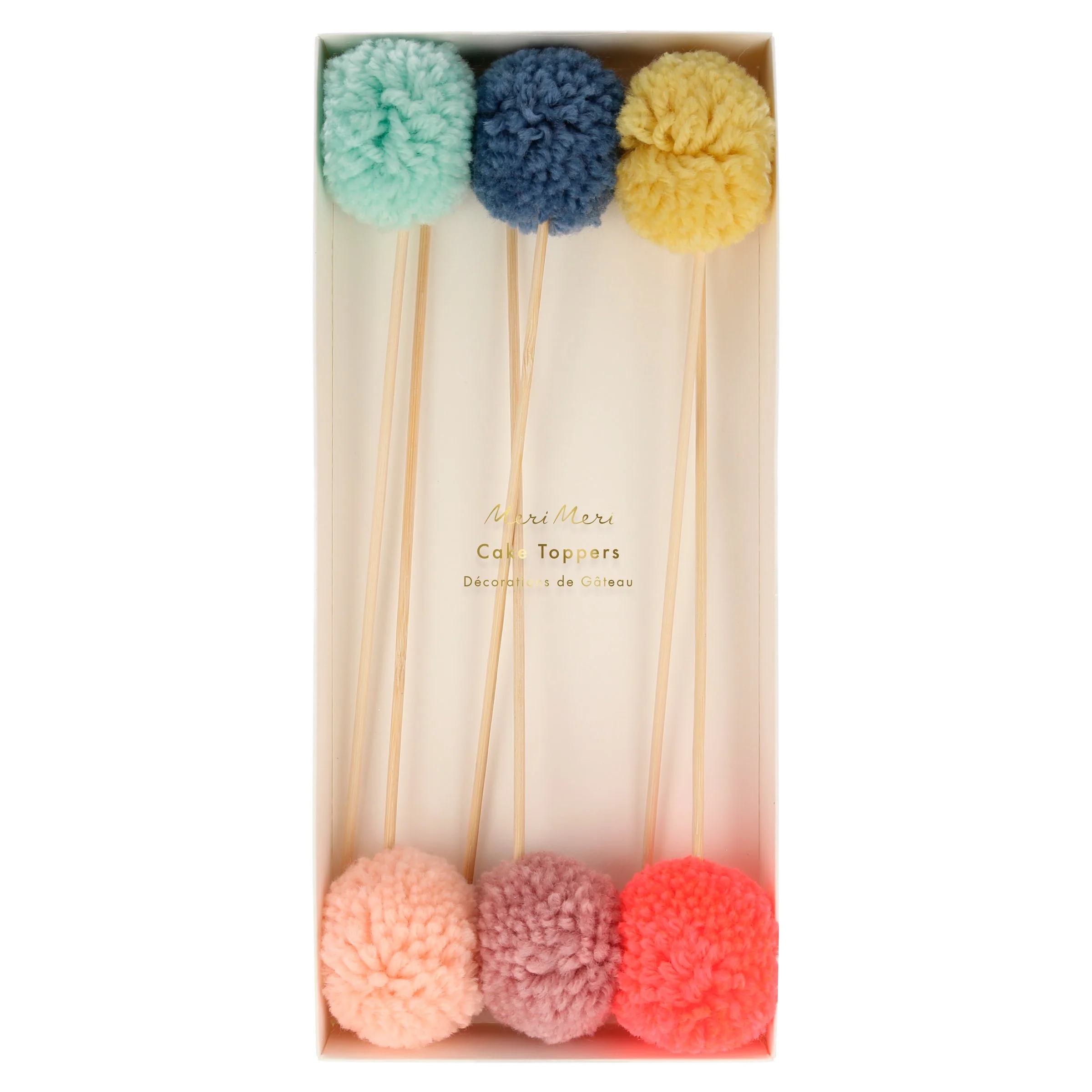 Multi Pompom Cake Toppers (x 6) - Image 4