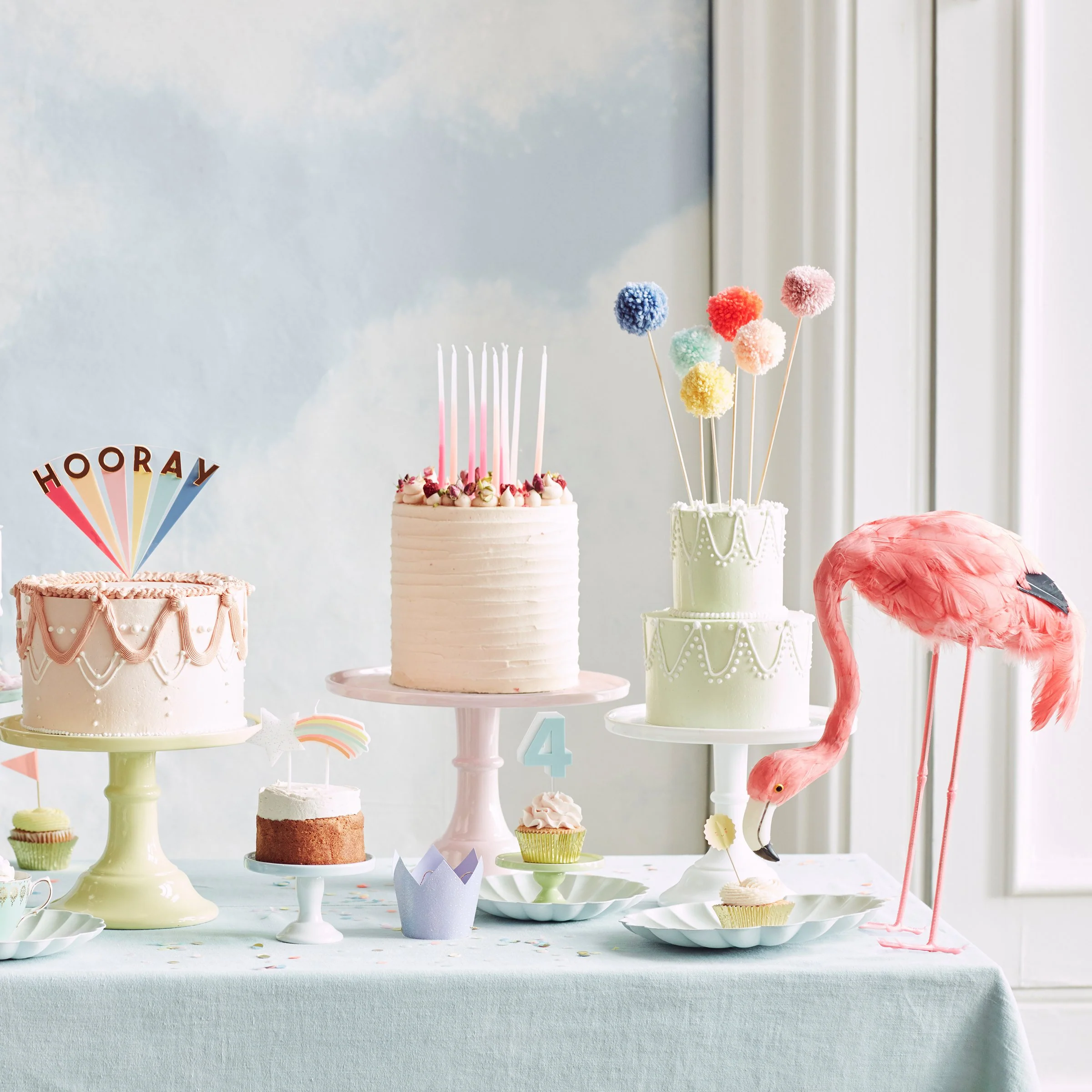 Multi Pompom Cake Toppers (x 6) - Image 5