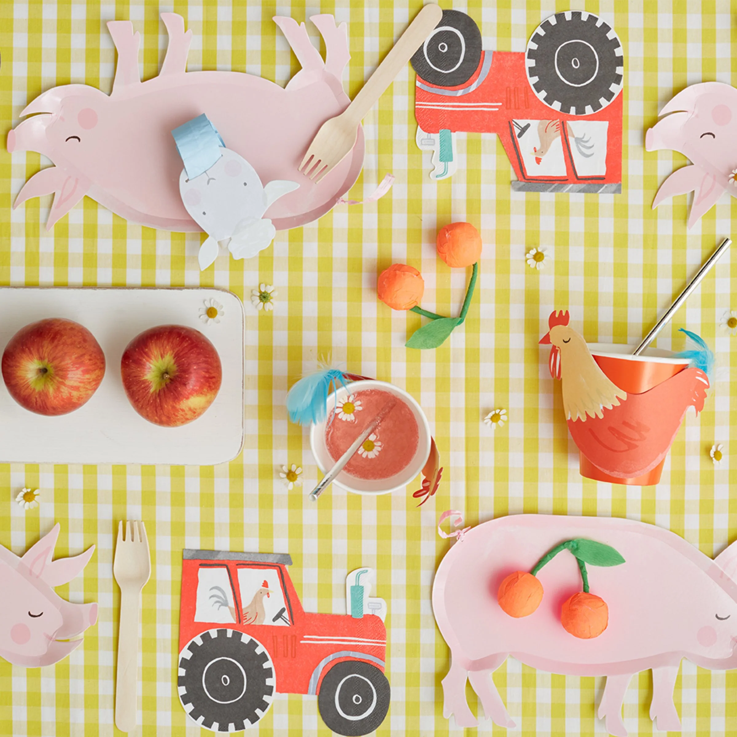 On The Farm Pig Plates (x 12) - Image 3