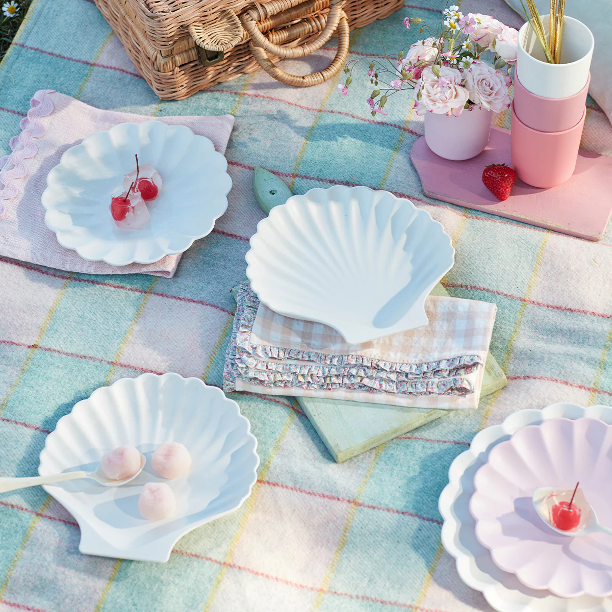Pastel Ricrac Fabric Napkins (x 4) - Image 3