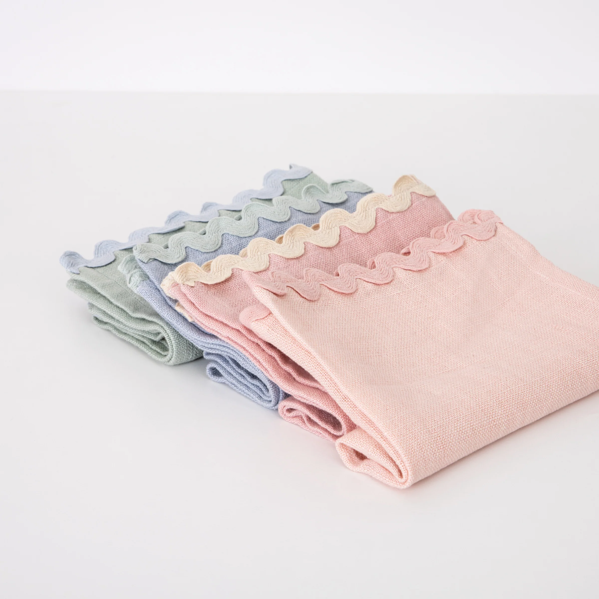 Pastel Ricrac Fabric Napkins (x 4) - Image 4