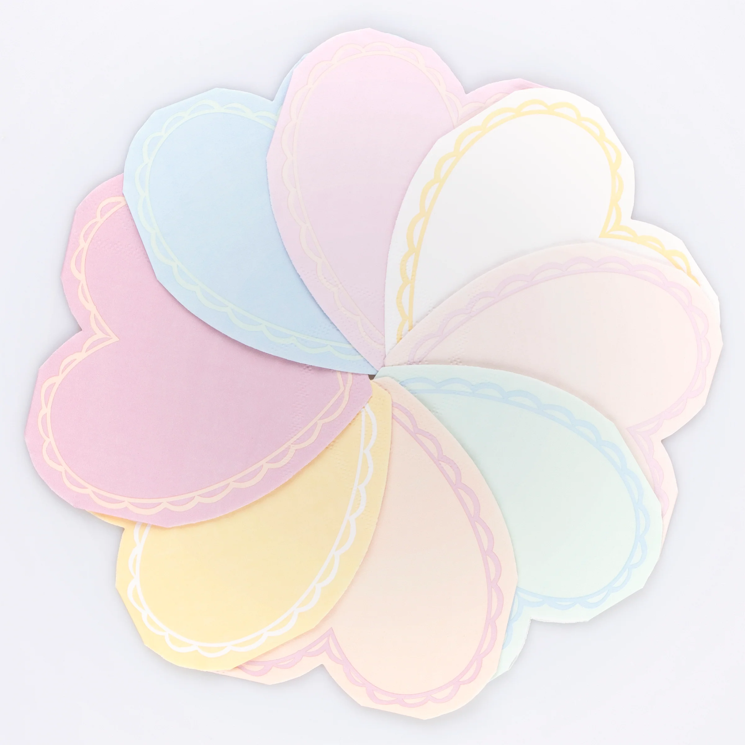 Pastel Heart Large Napkins (x 16) - Image 2
