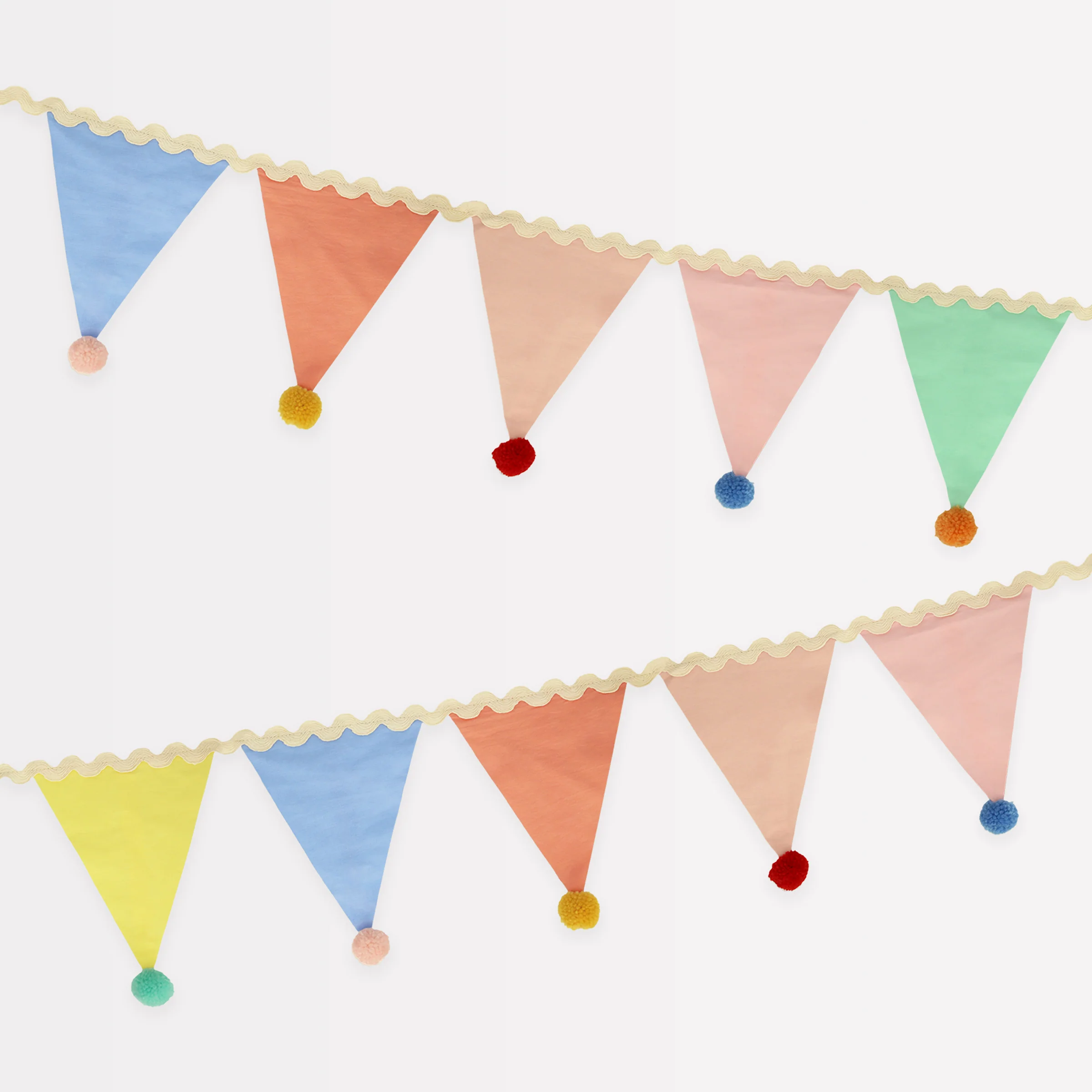 Pastel Pompom Flag Garland