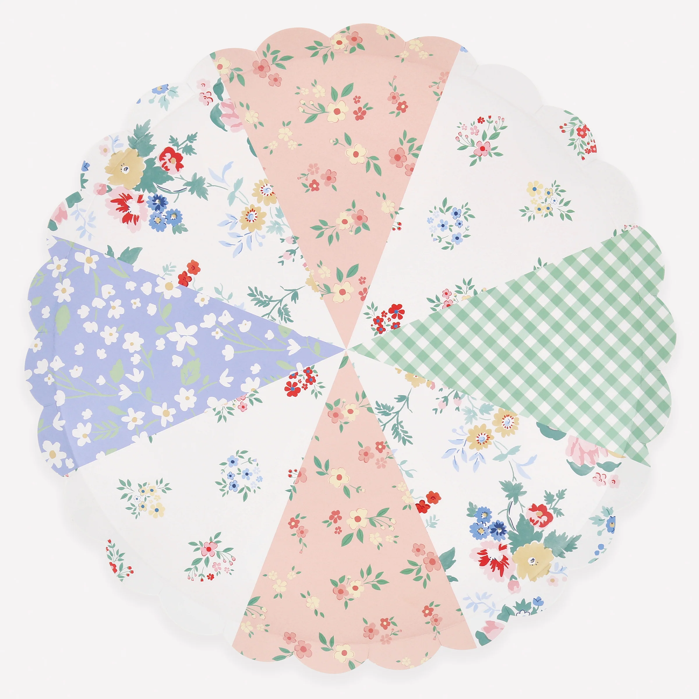 Patchwork Dinner Plates (x 8)
