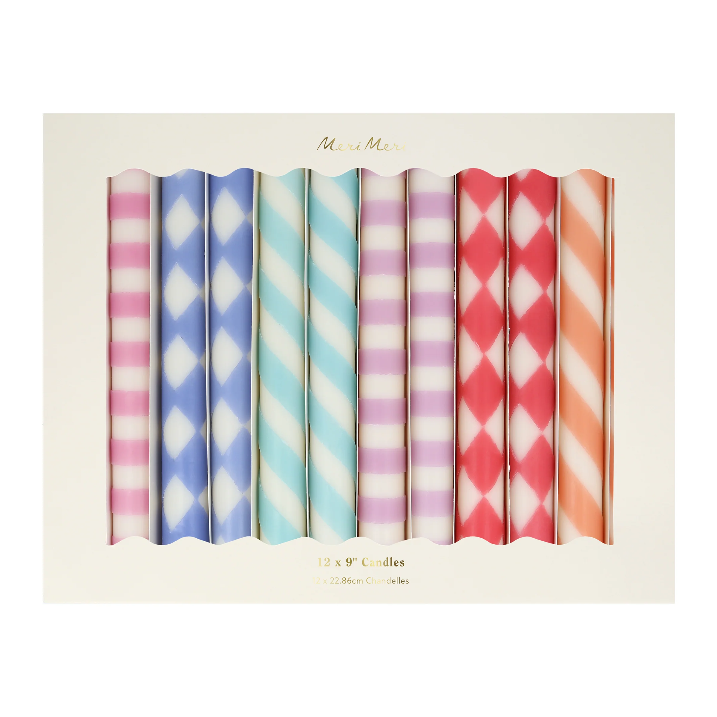 Patterned Table Candles (x 12) - Image 4