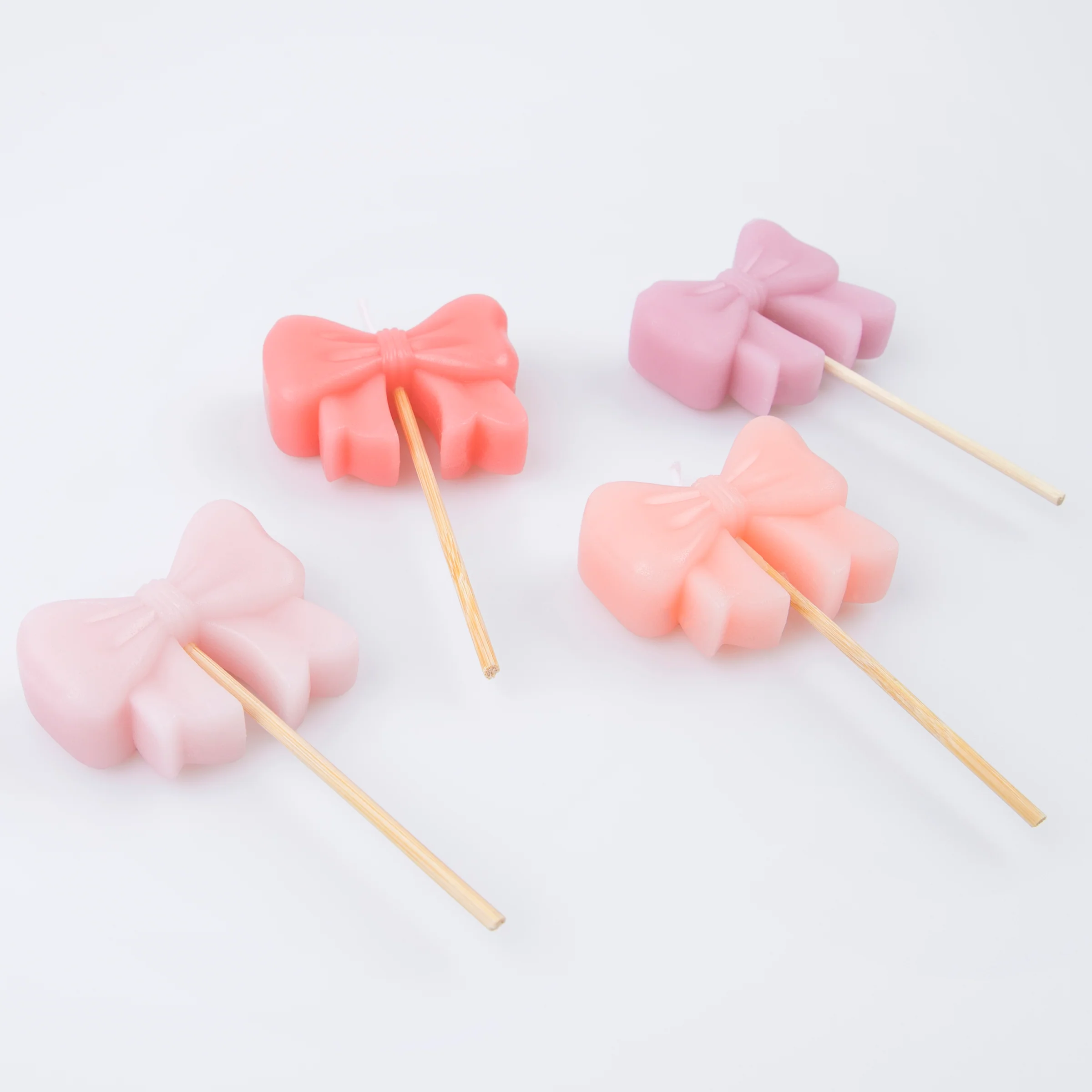 Pink Bow Candles (x 4) - Image 4