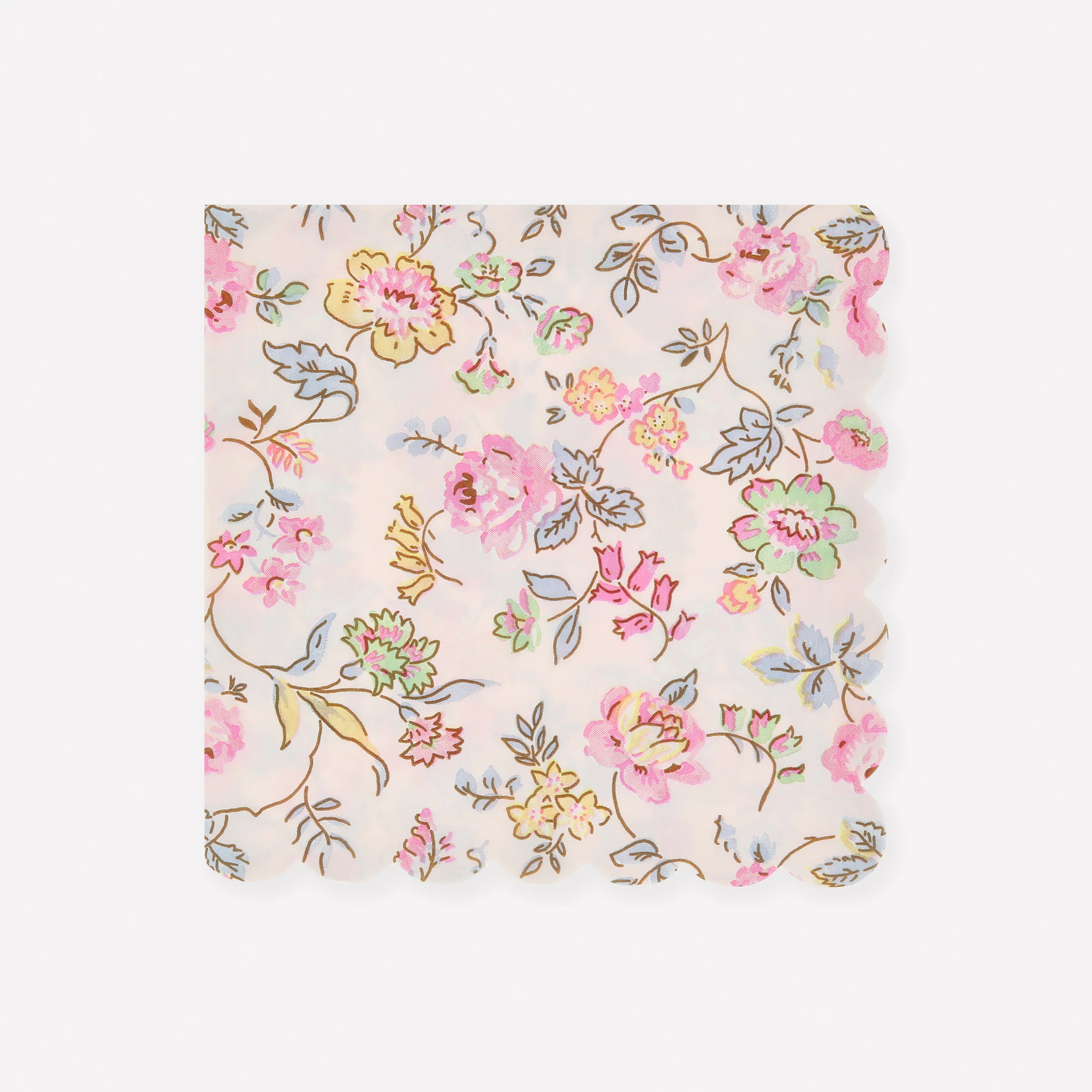 Pink Chintz Large Napkins (x 16)