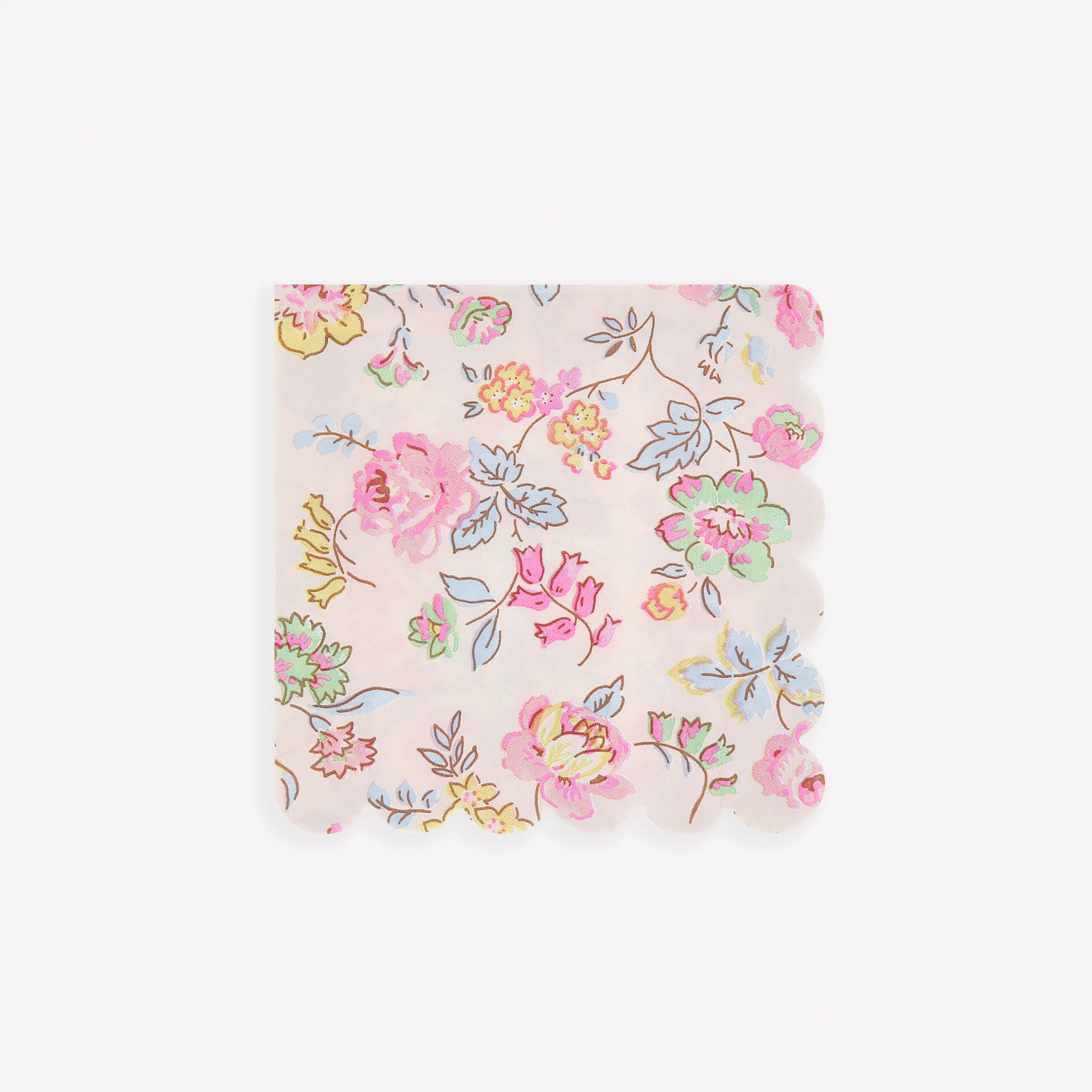 Pink Chintz Small Napkins (x 16)