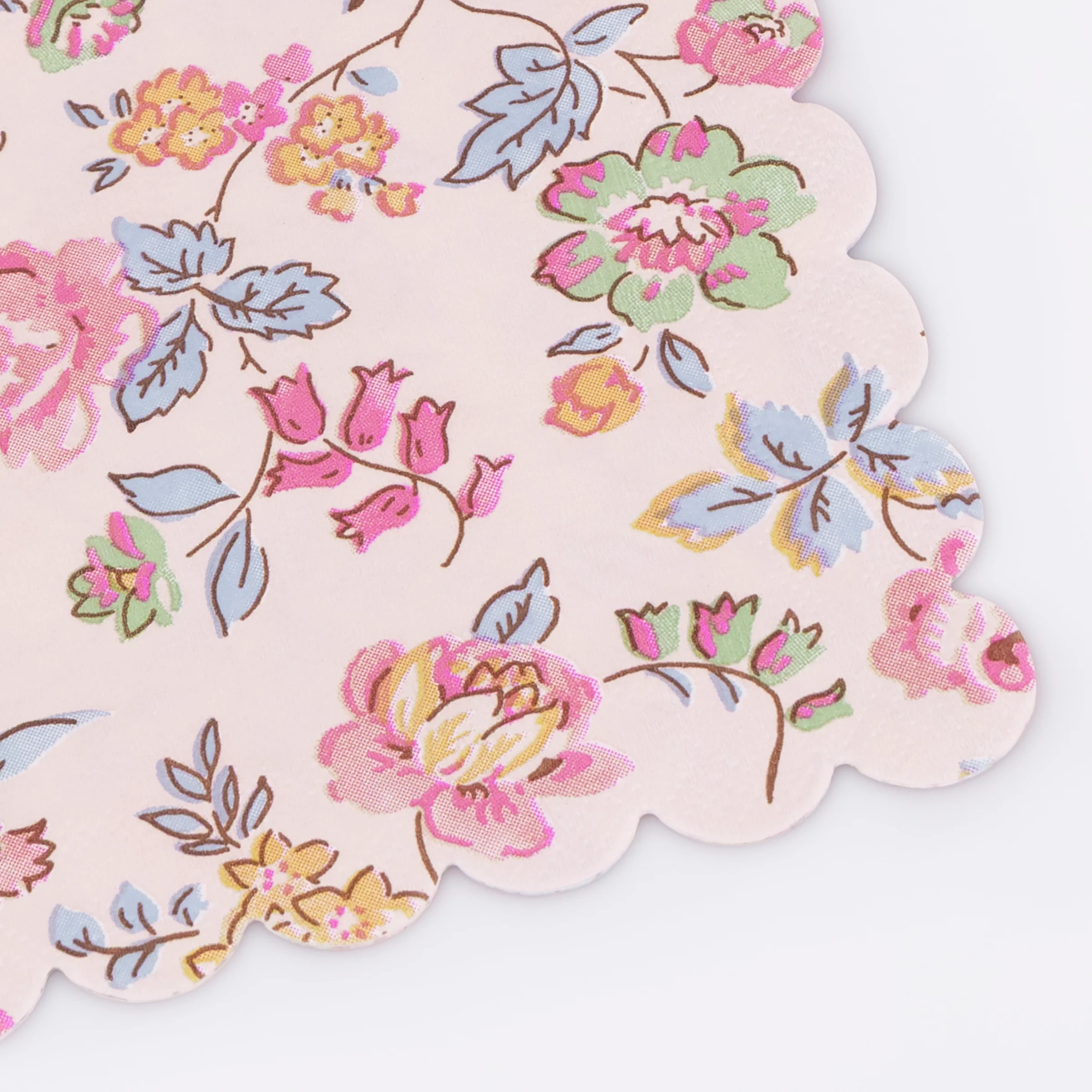 Pink Chintz Small Napkins (x 16) - Image 2