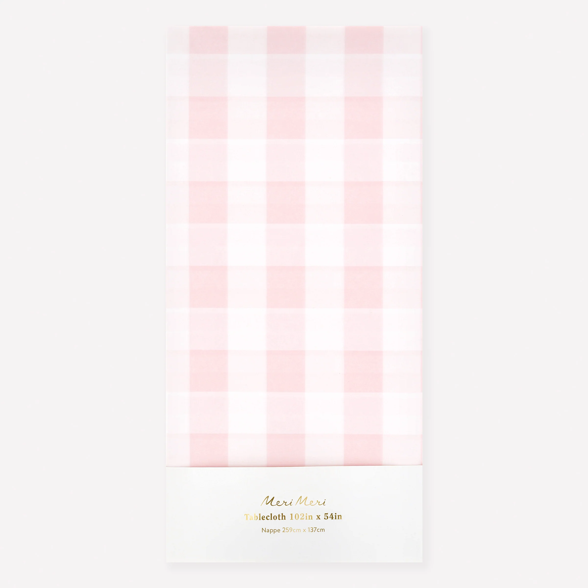 Pink Gingham Paper Tablecloth