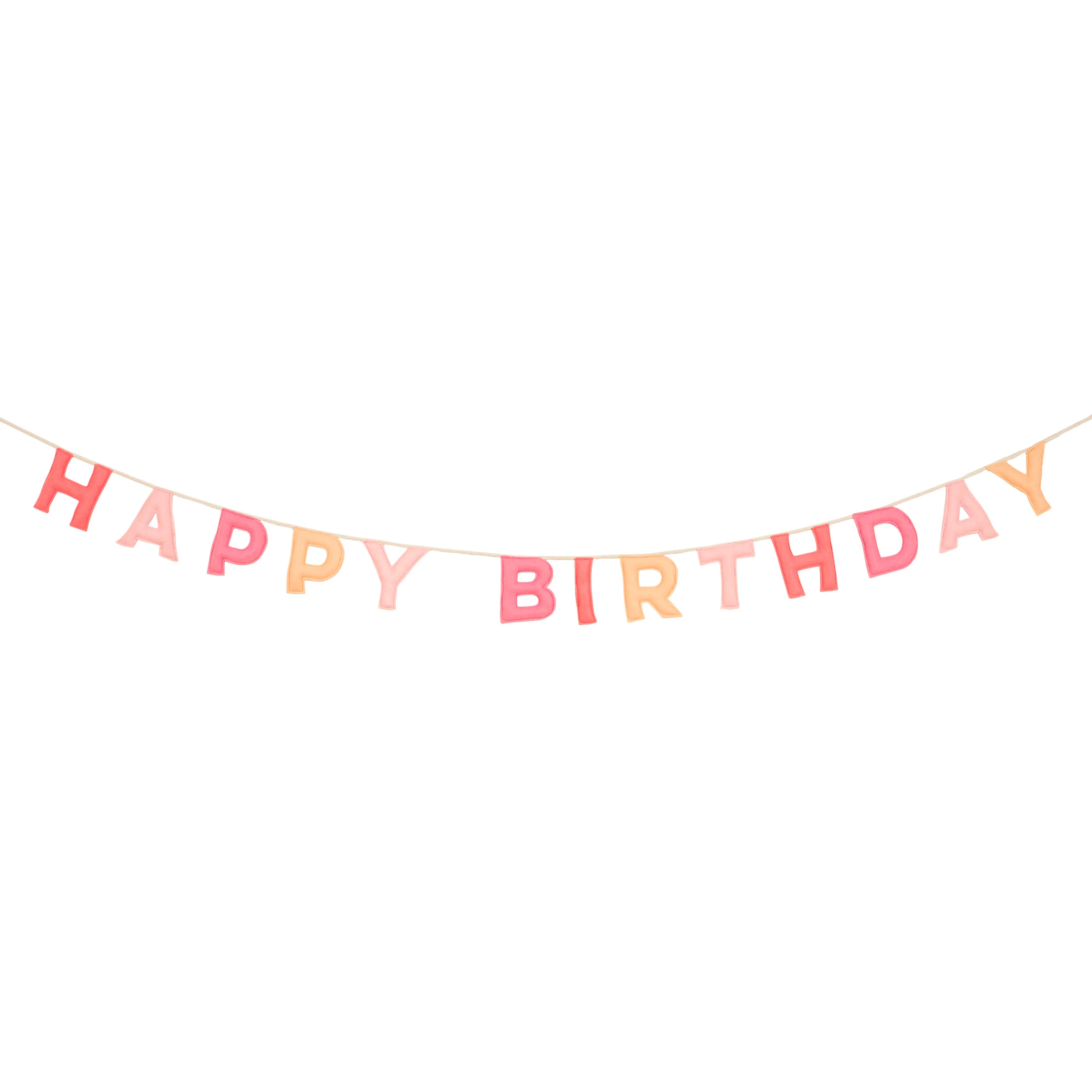 Pink Happy Birthday Felt Garland - Image 4