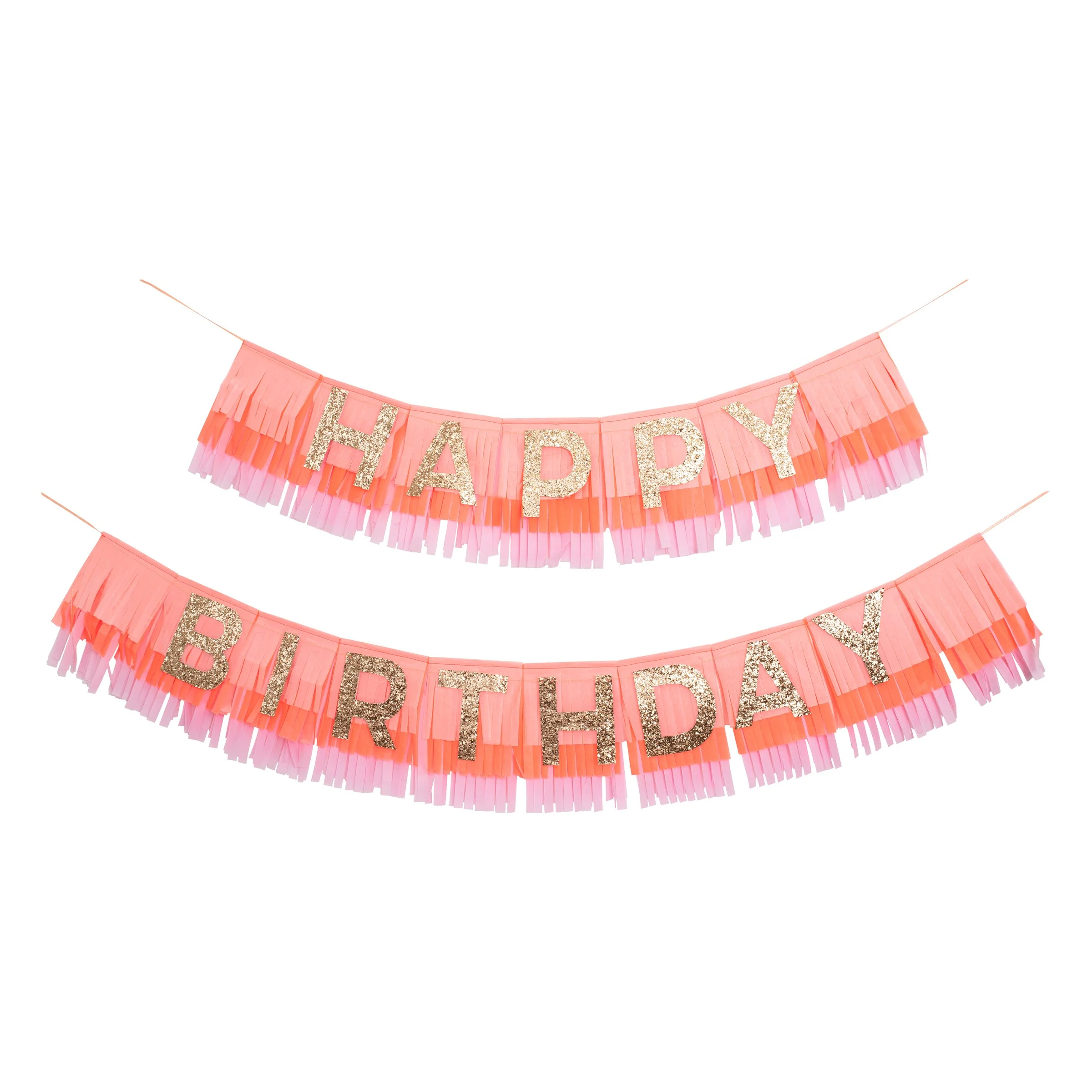 Pink Happy Birthday Fringe Garland Set - Image 5