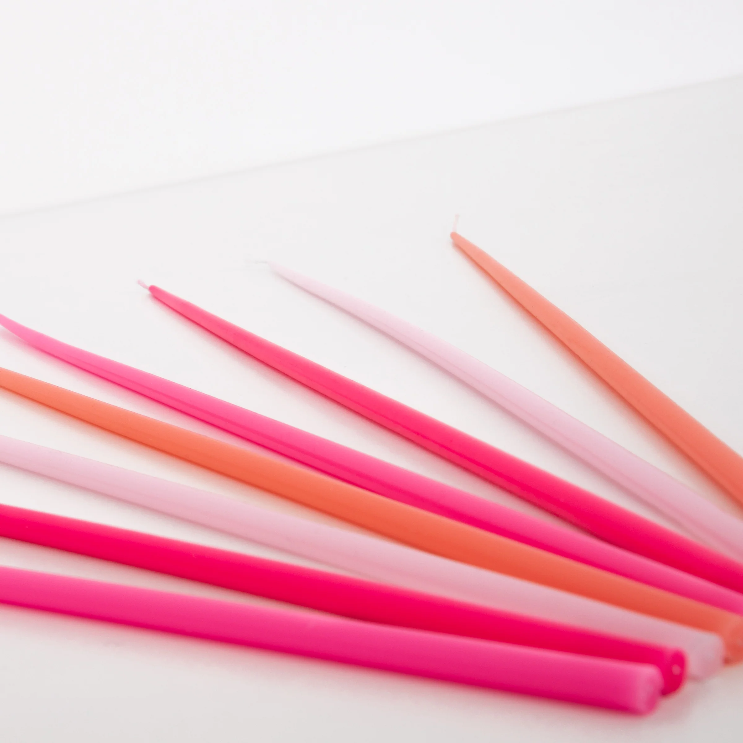 Pink Tall Tapered Candles (x 12) - Image 3