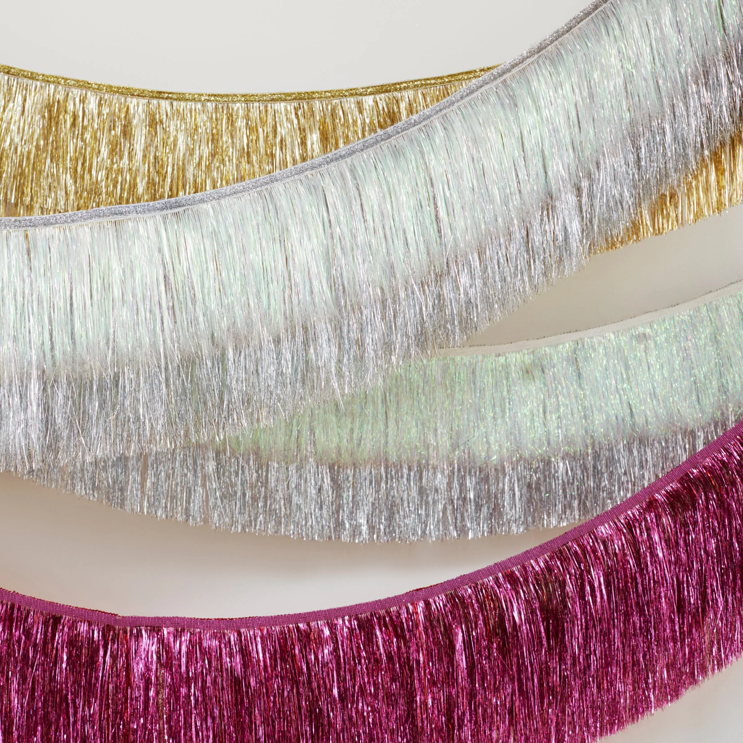 Pink Tinsel Fringe Garland - Image 5