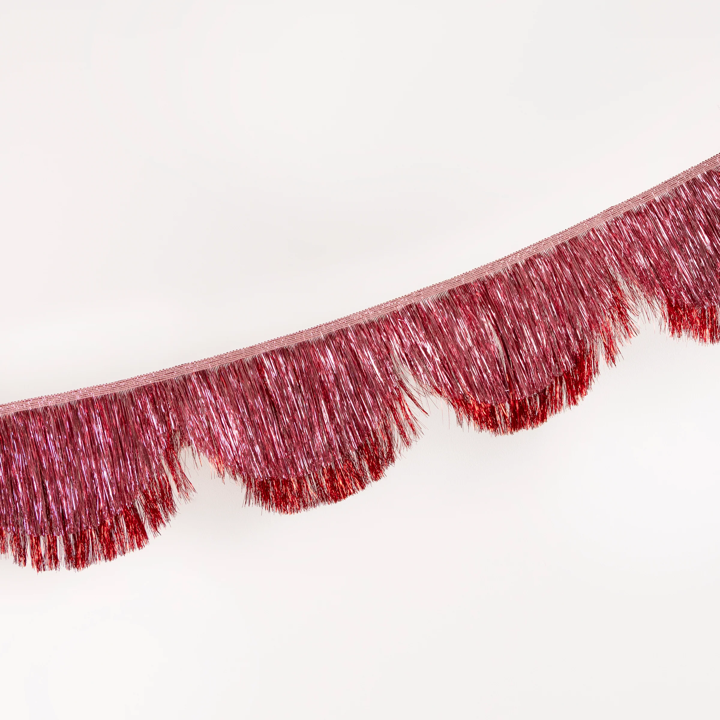 Pink Tinsel Scallop Garland - Image 2