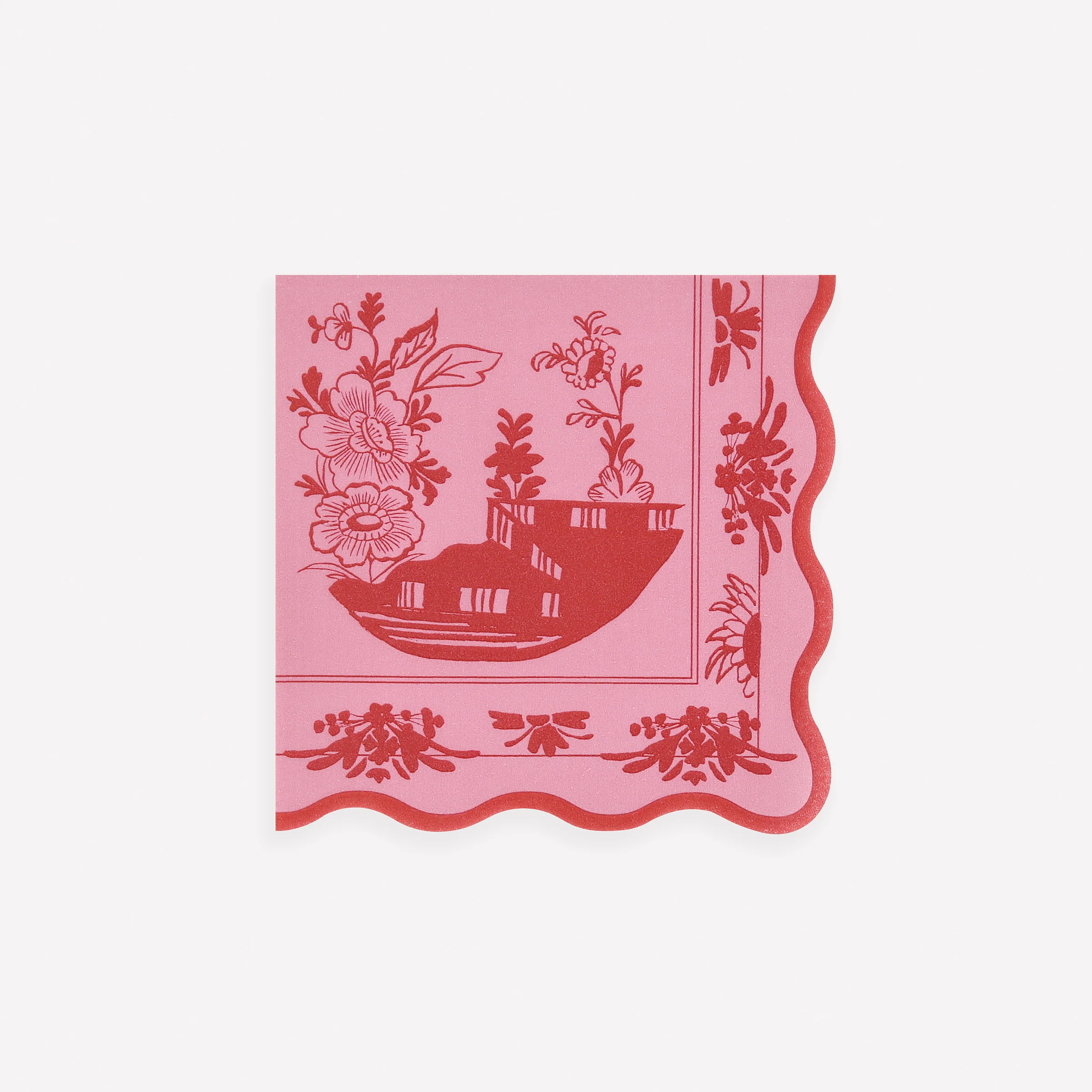 Pink Vintage Botanical Small Napkins (x 16)