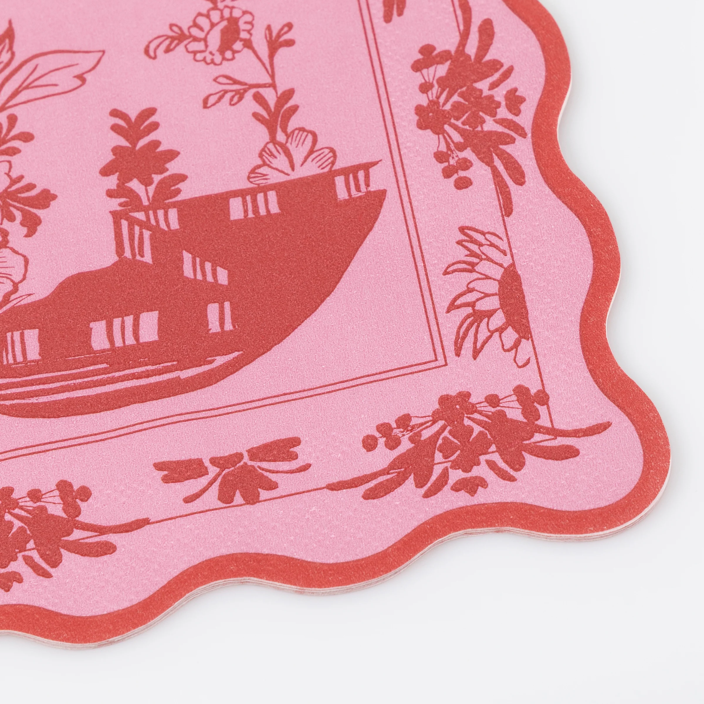 Pink Vintage Botanical Small Napkins (x 16) - Image 2