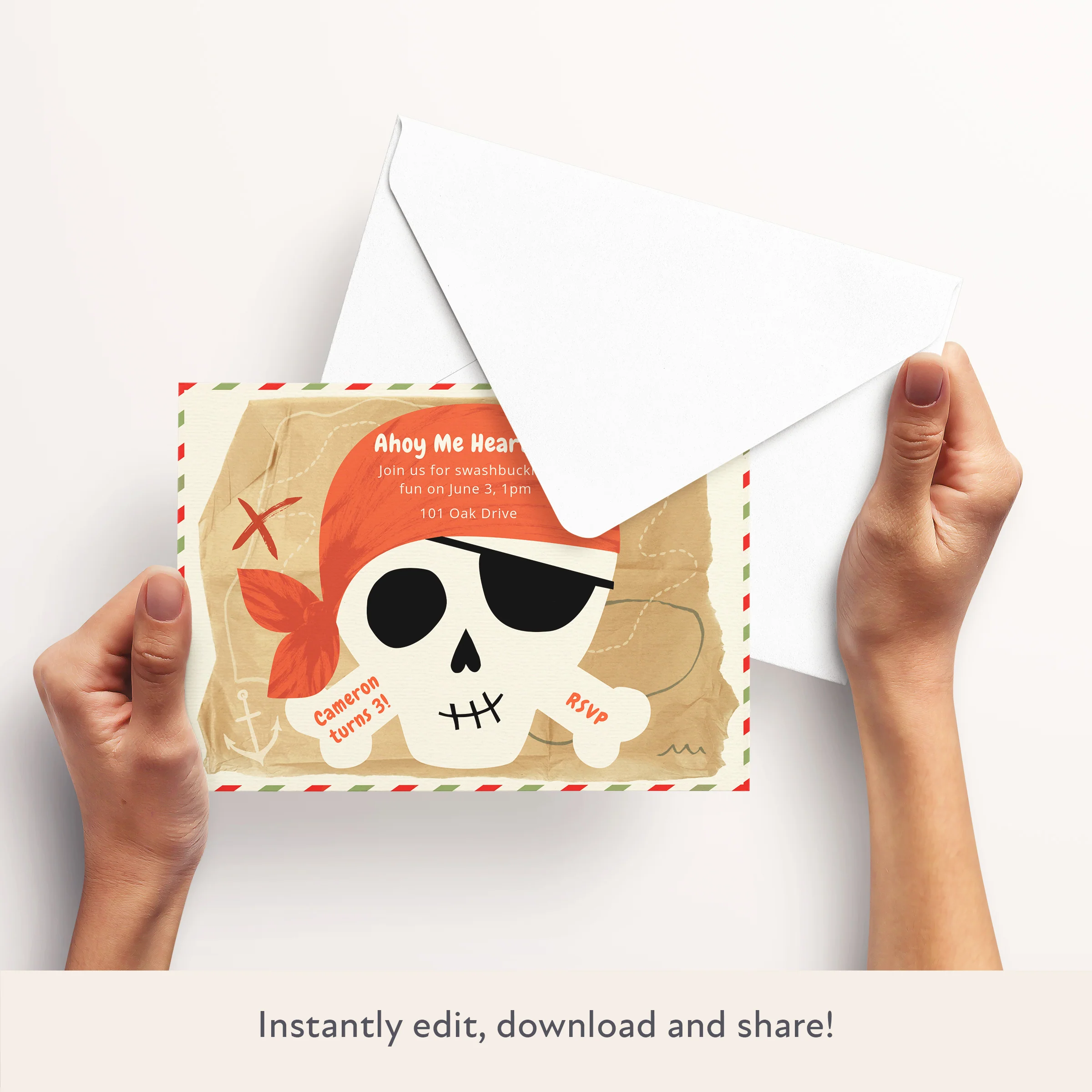 Pirate Download & Print Invitation - Image 3