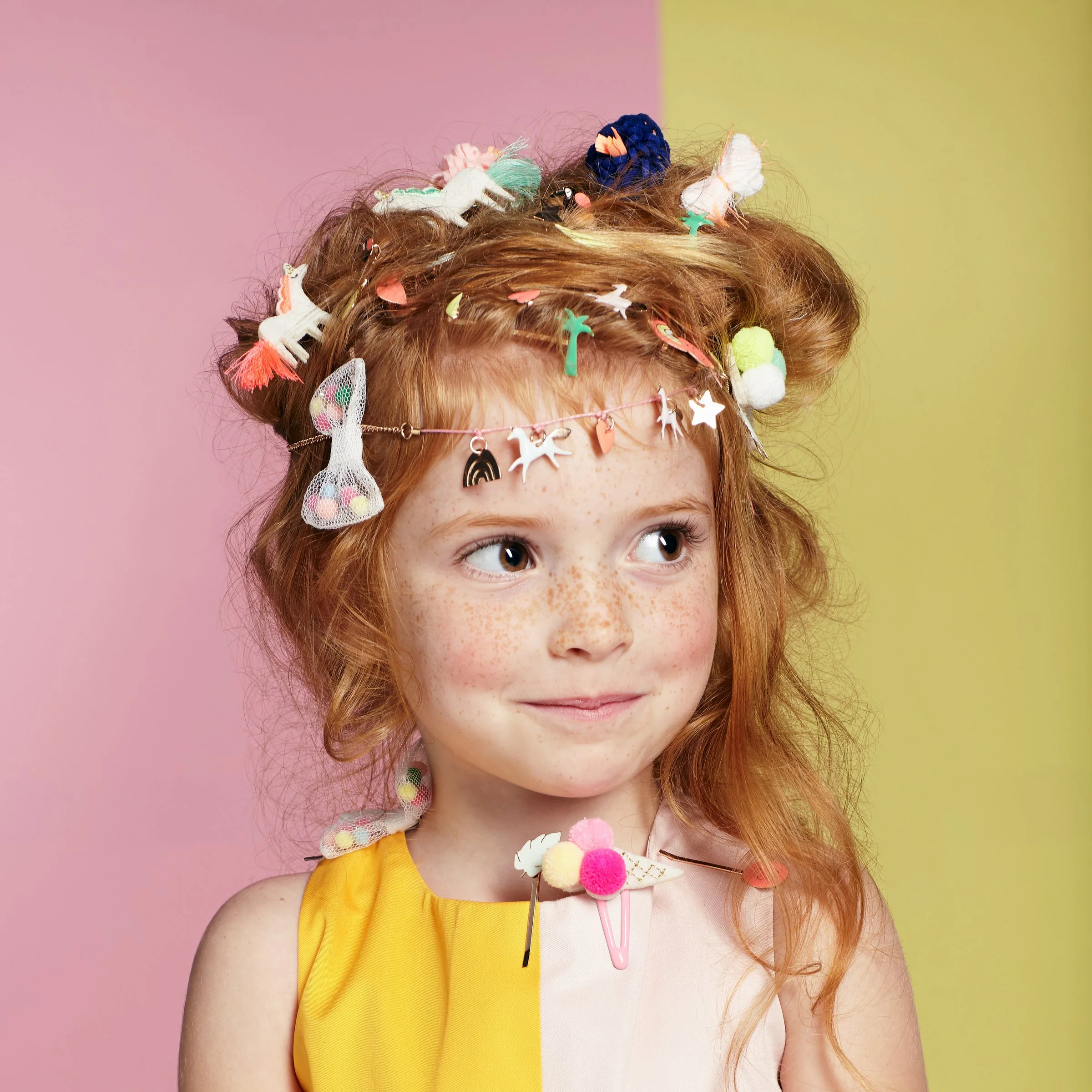 Pompom Ice Cream Hair Clips (x 2) - Image 4