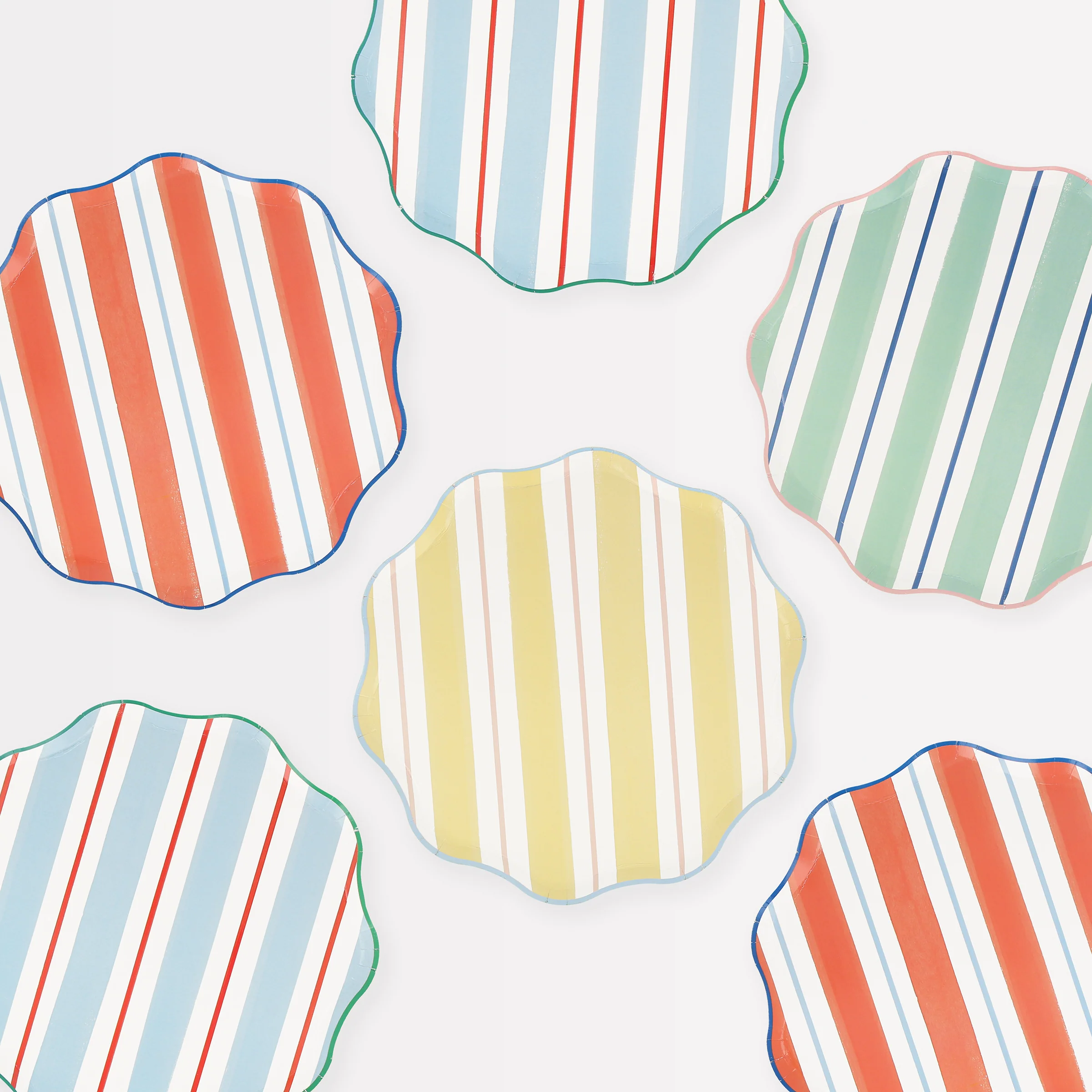 Preppy Stripe Side Plates (x 8)