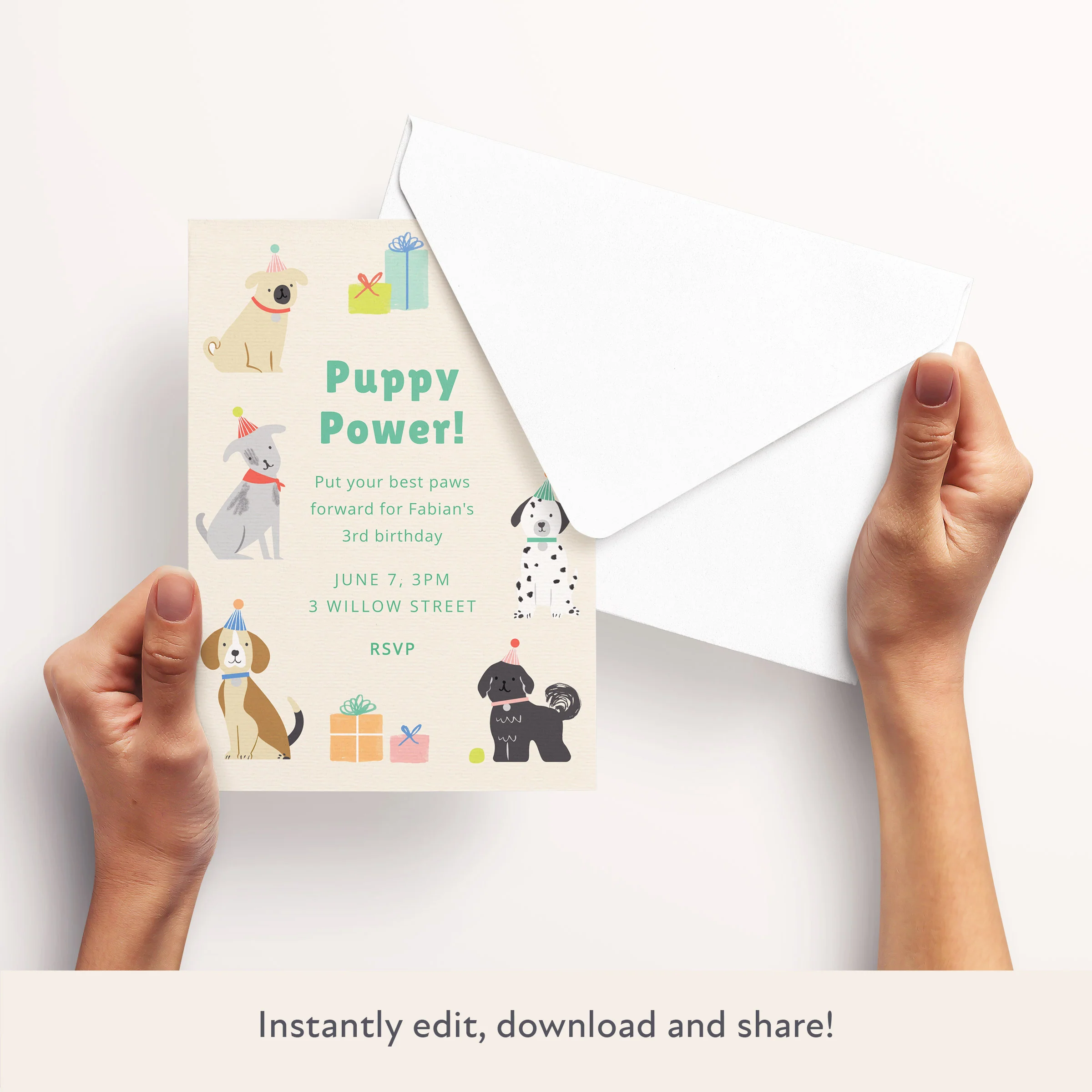 Puppy Download & Print Invitation - Image 3