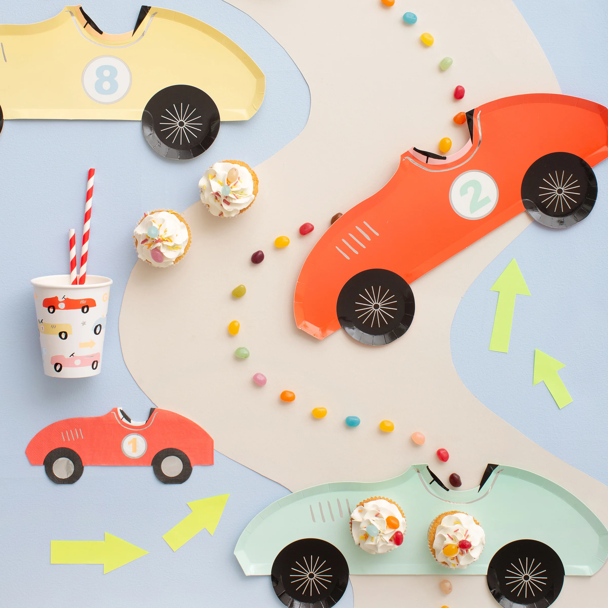 Race Car Party Cups (x 8) - Image 2