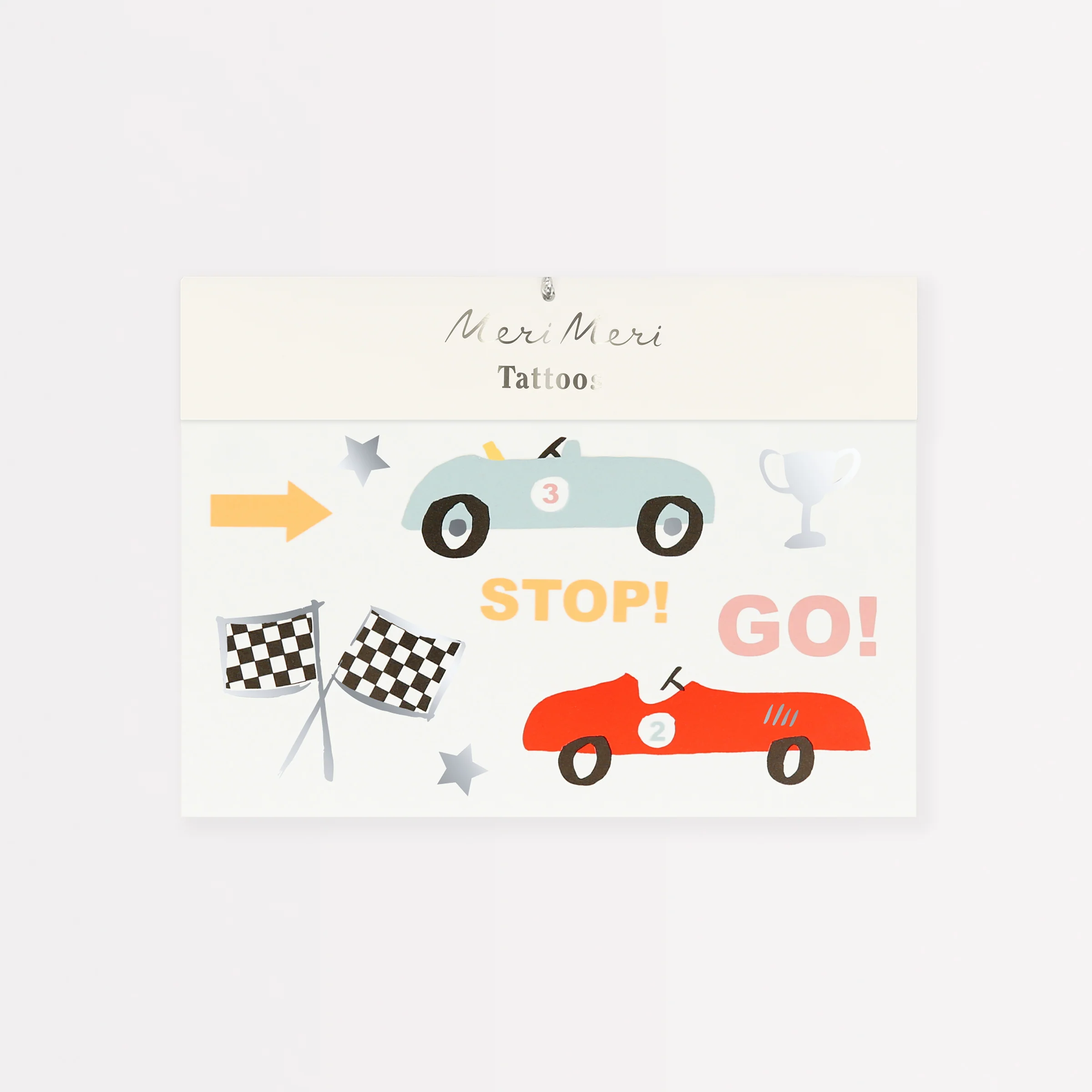 Race Car Temporary Tattoos