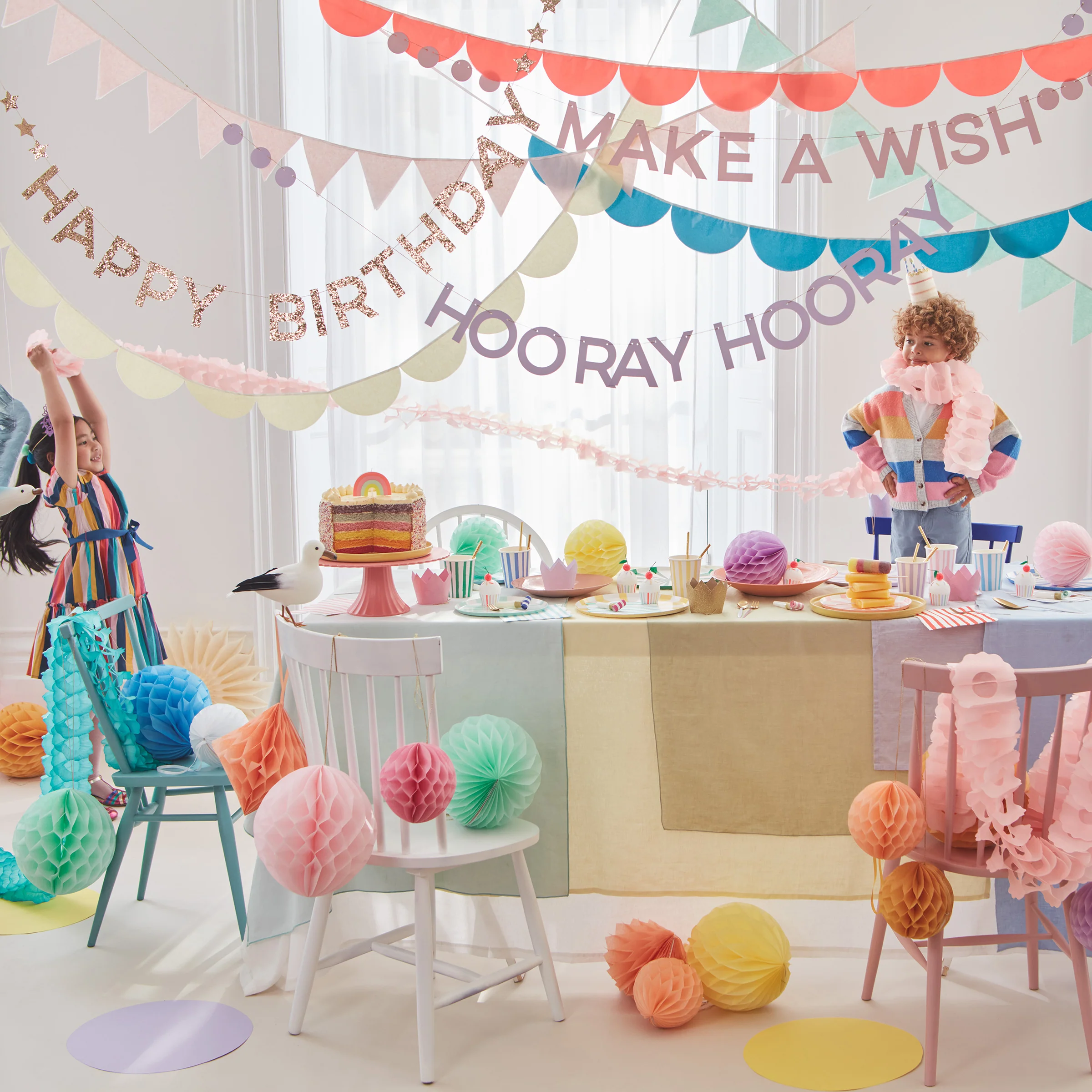 Rainbow Birthday Garland Set - Image 2