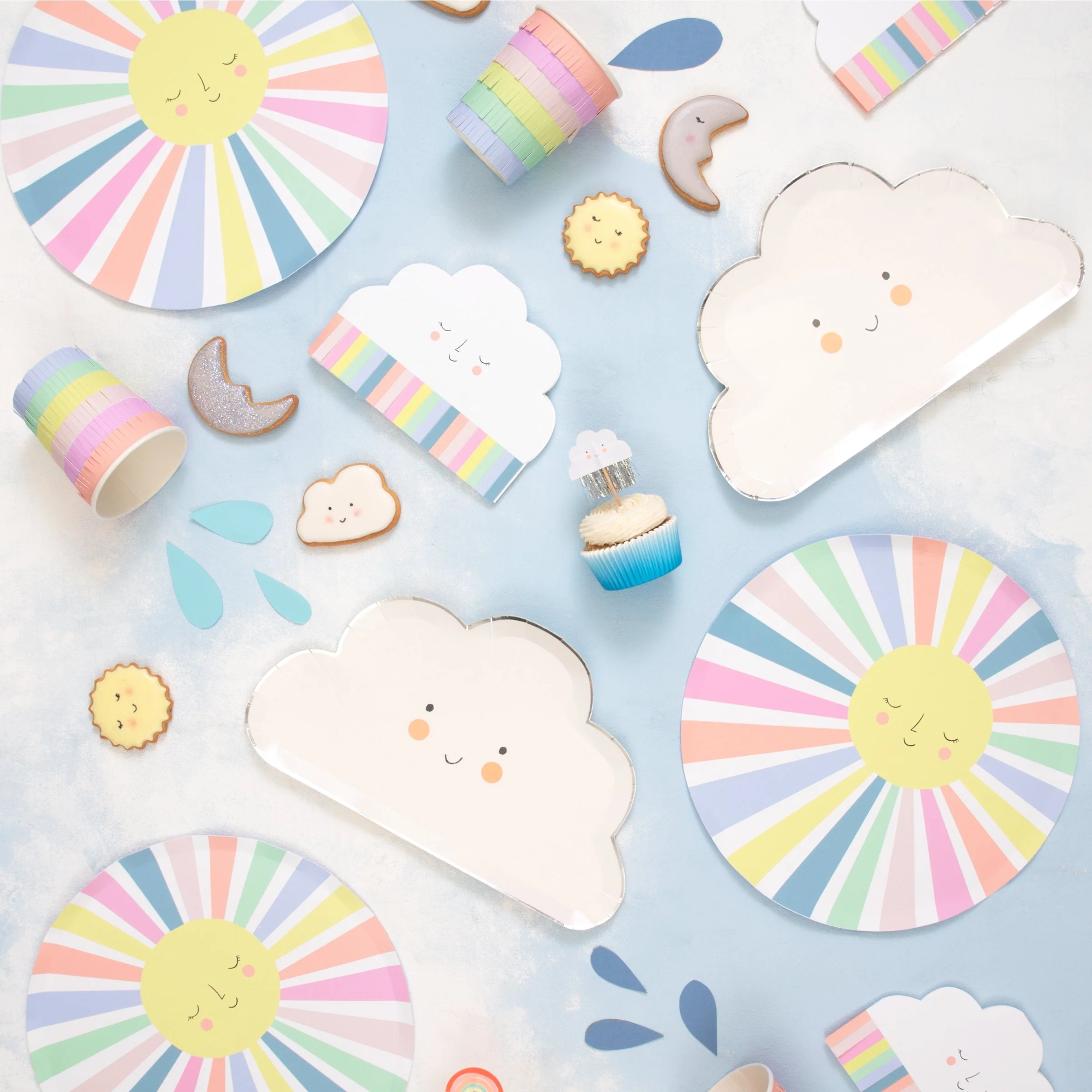 Rainbow Sun Cloud Napkins (x 20) - Image 3