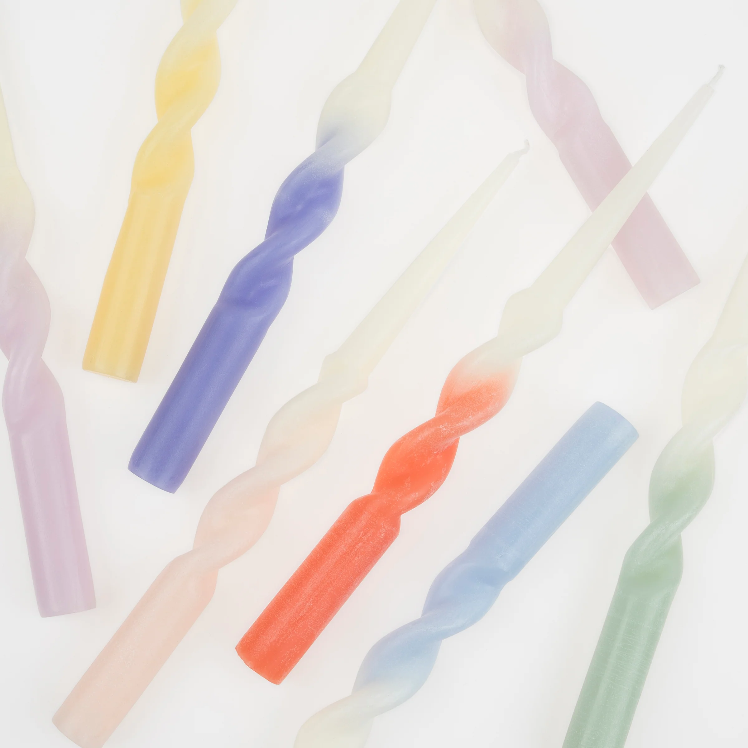 Rainbow Twisted Table Candles (x 8) - Image 5
