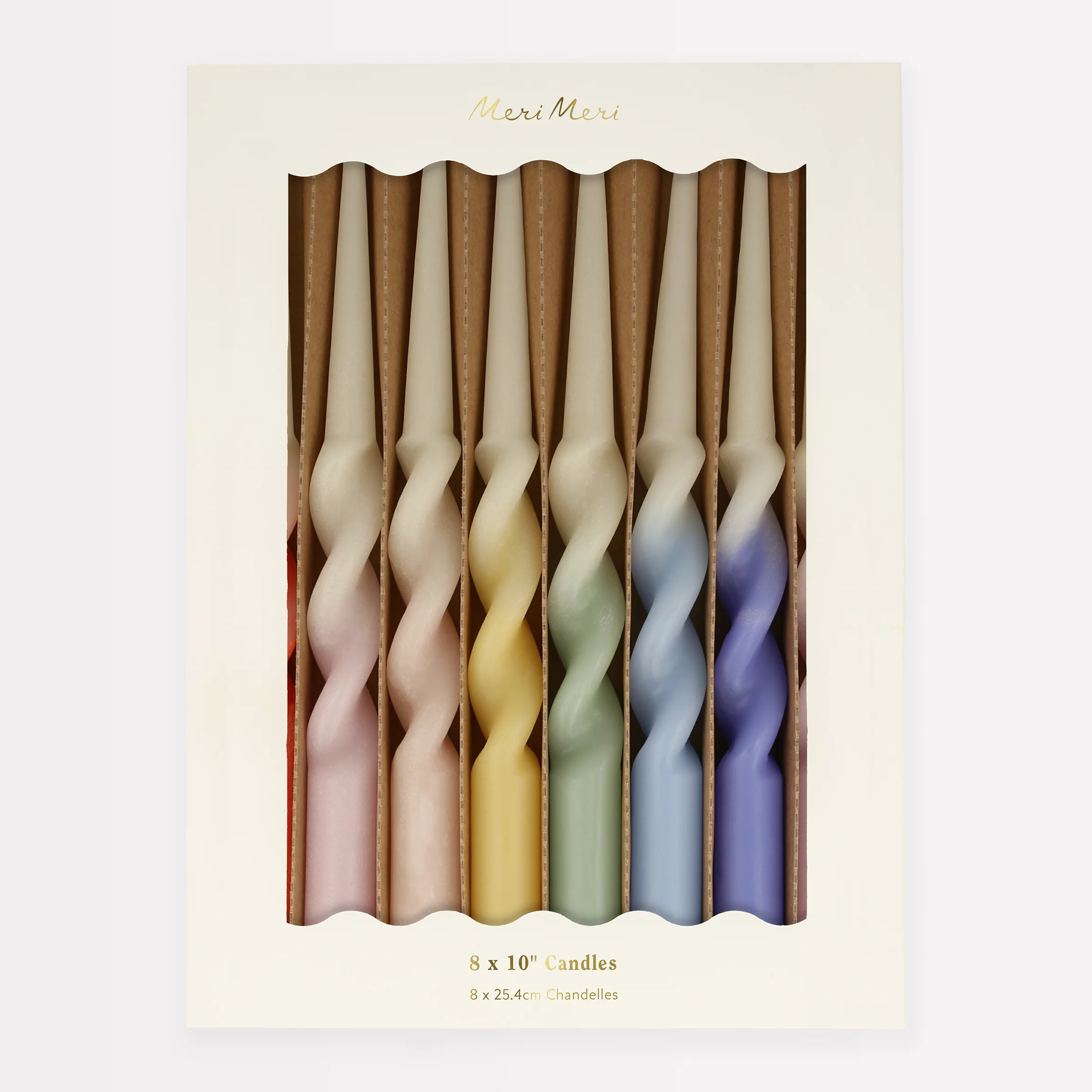 Rainbow Twisted Table Candles (x 8) - Image 6