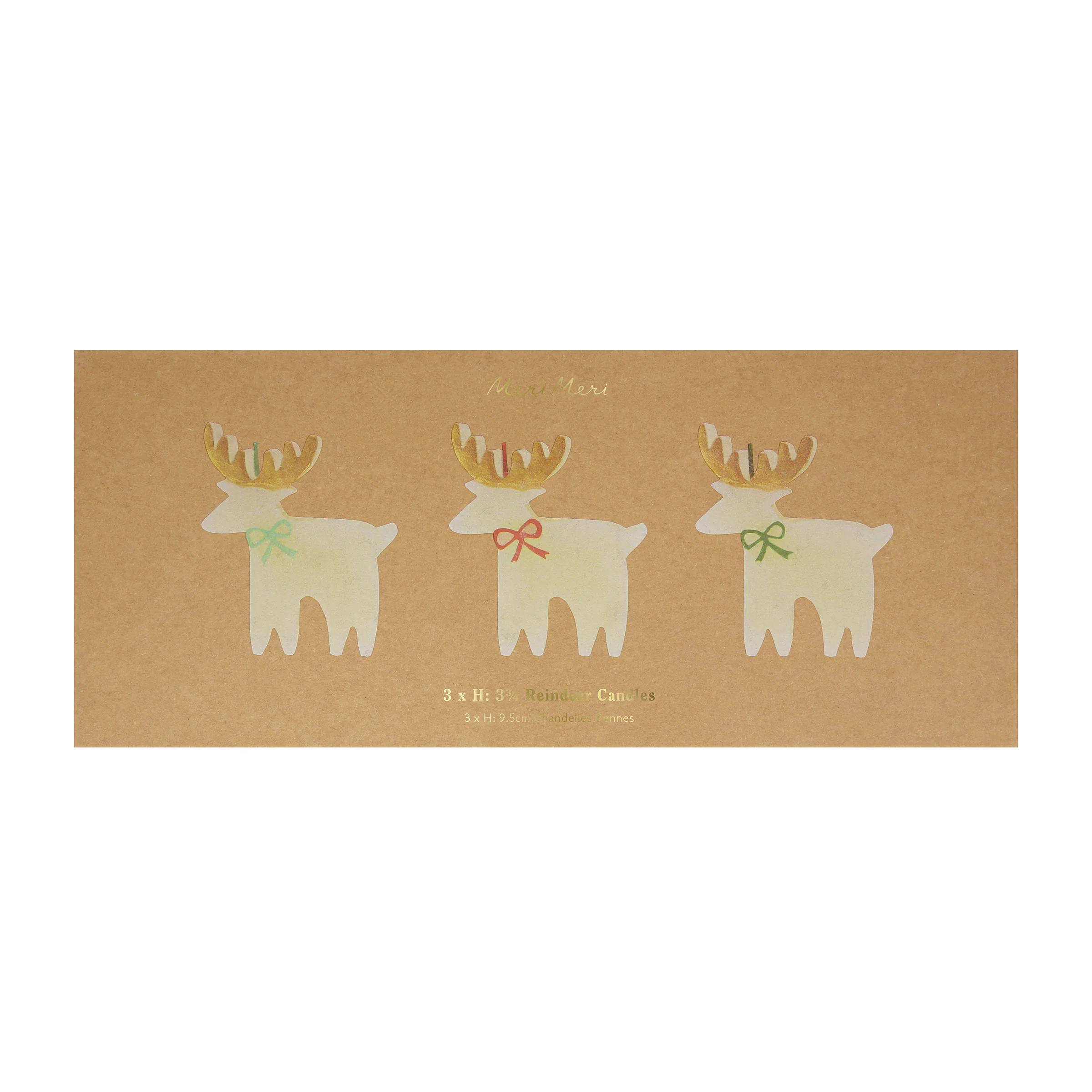 Reindeer With Bow Candles (x 3) - Image 4