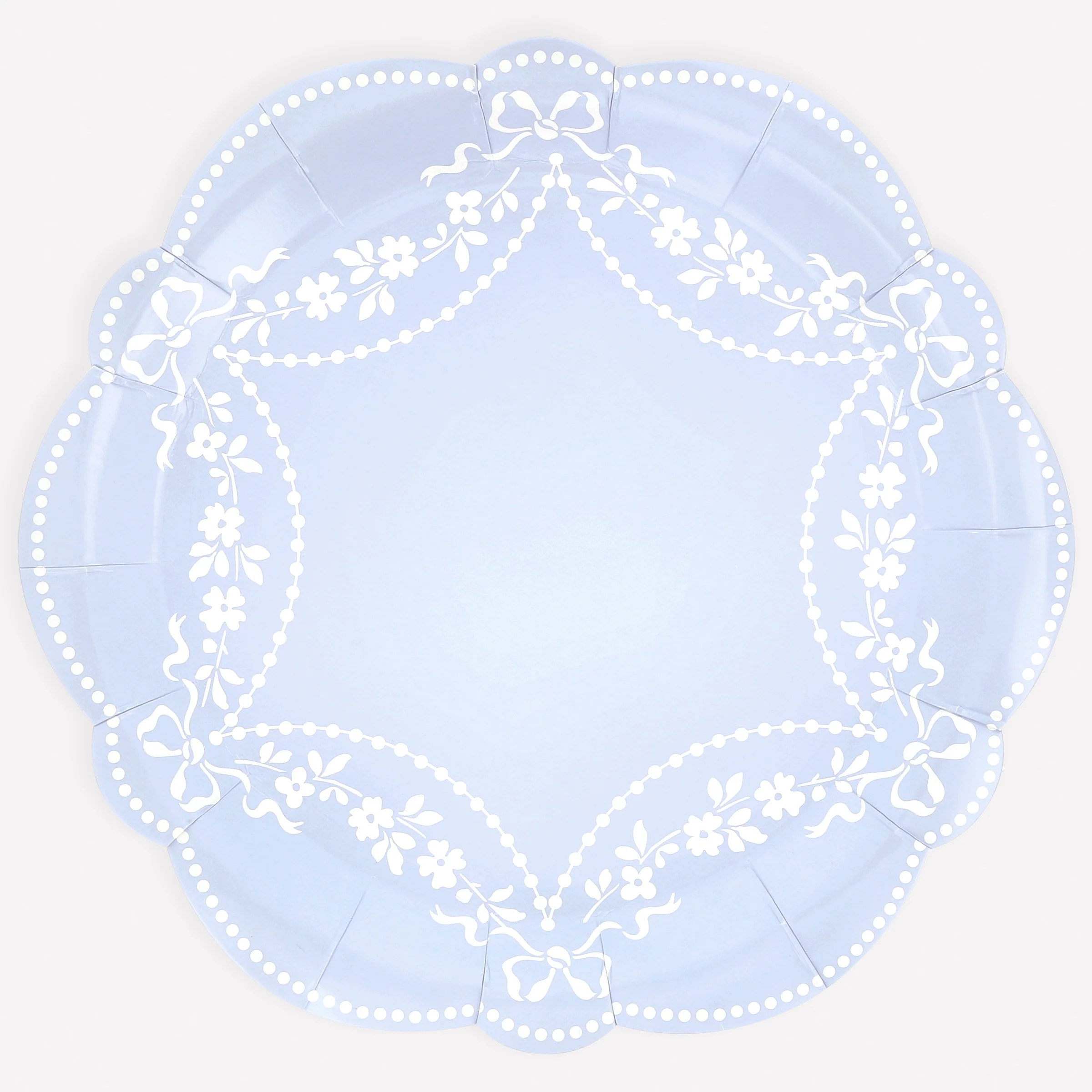 Rococo Blue Dinner Plates (x 8)