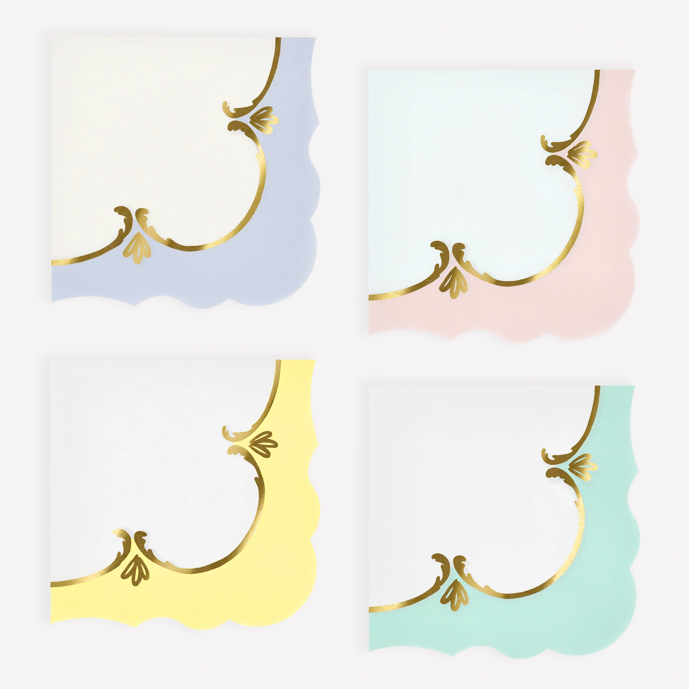 Rococo Pastel Small Napkins (x 16)
