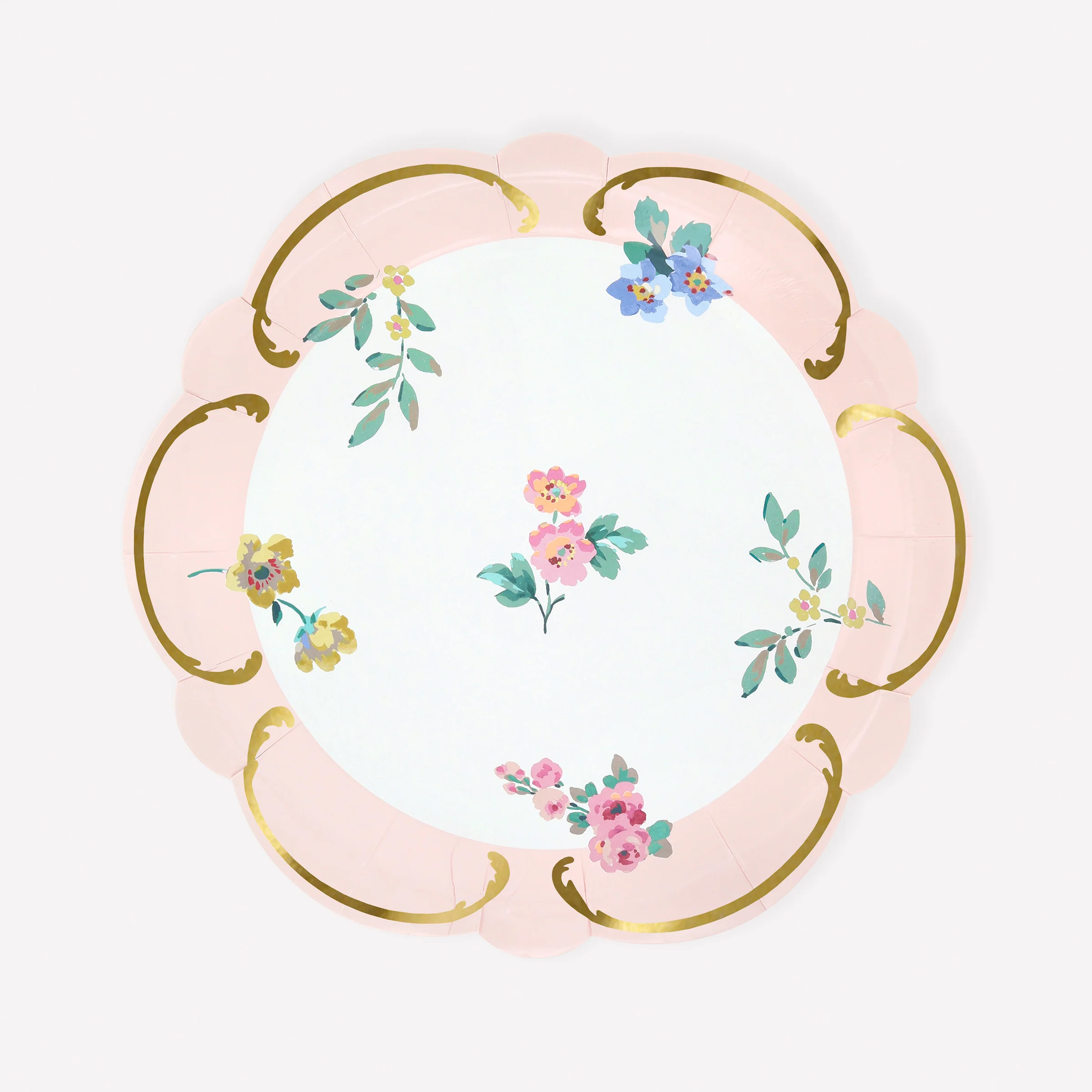 Rococo Posy Side Plates (x 8)