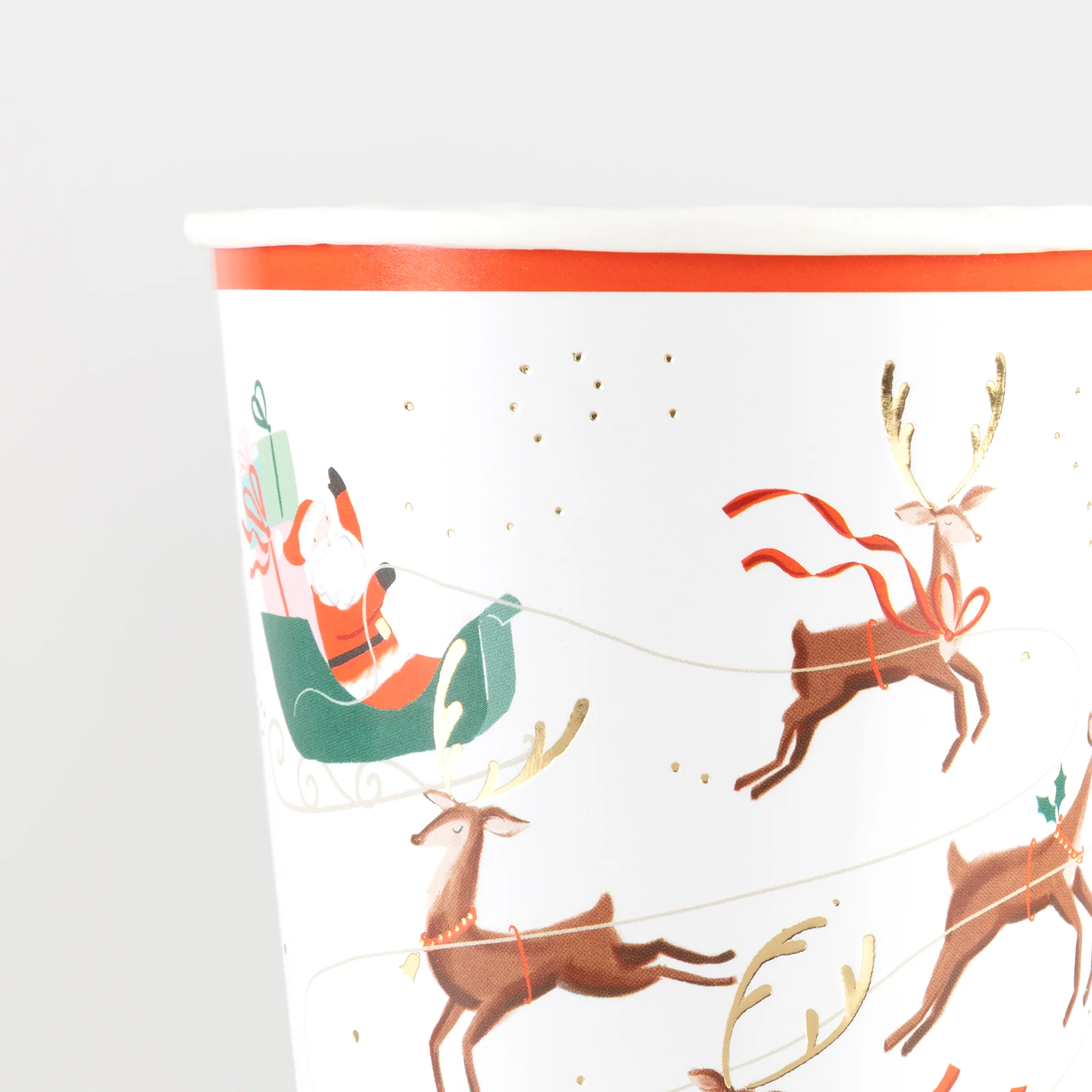 Santa, Sleigh & Reindeer Cups (x 8) - Image 2