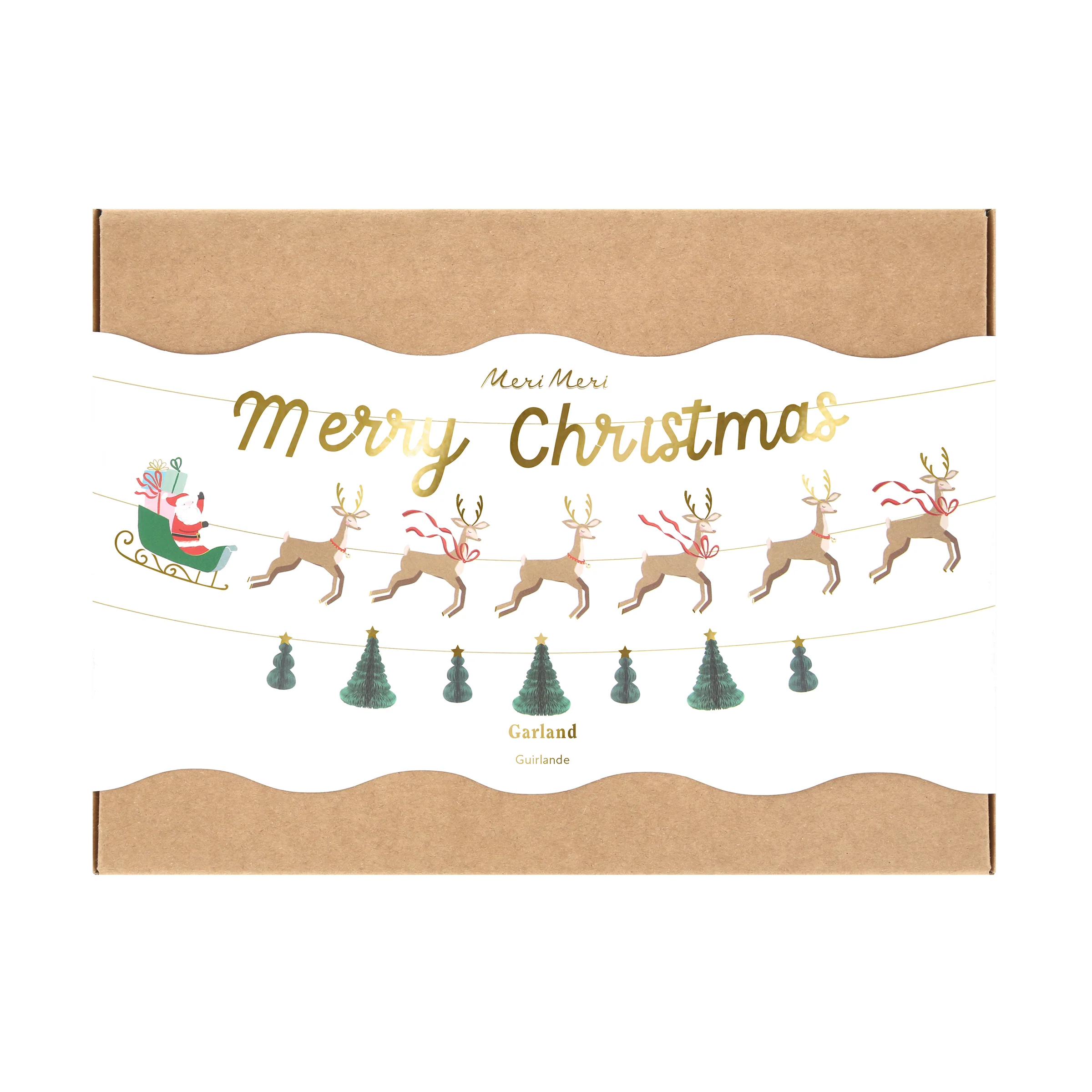 Santa, Sleigh & Reindeer Garland Set - Image 2