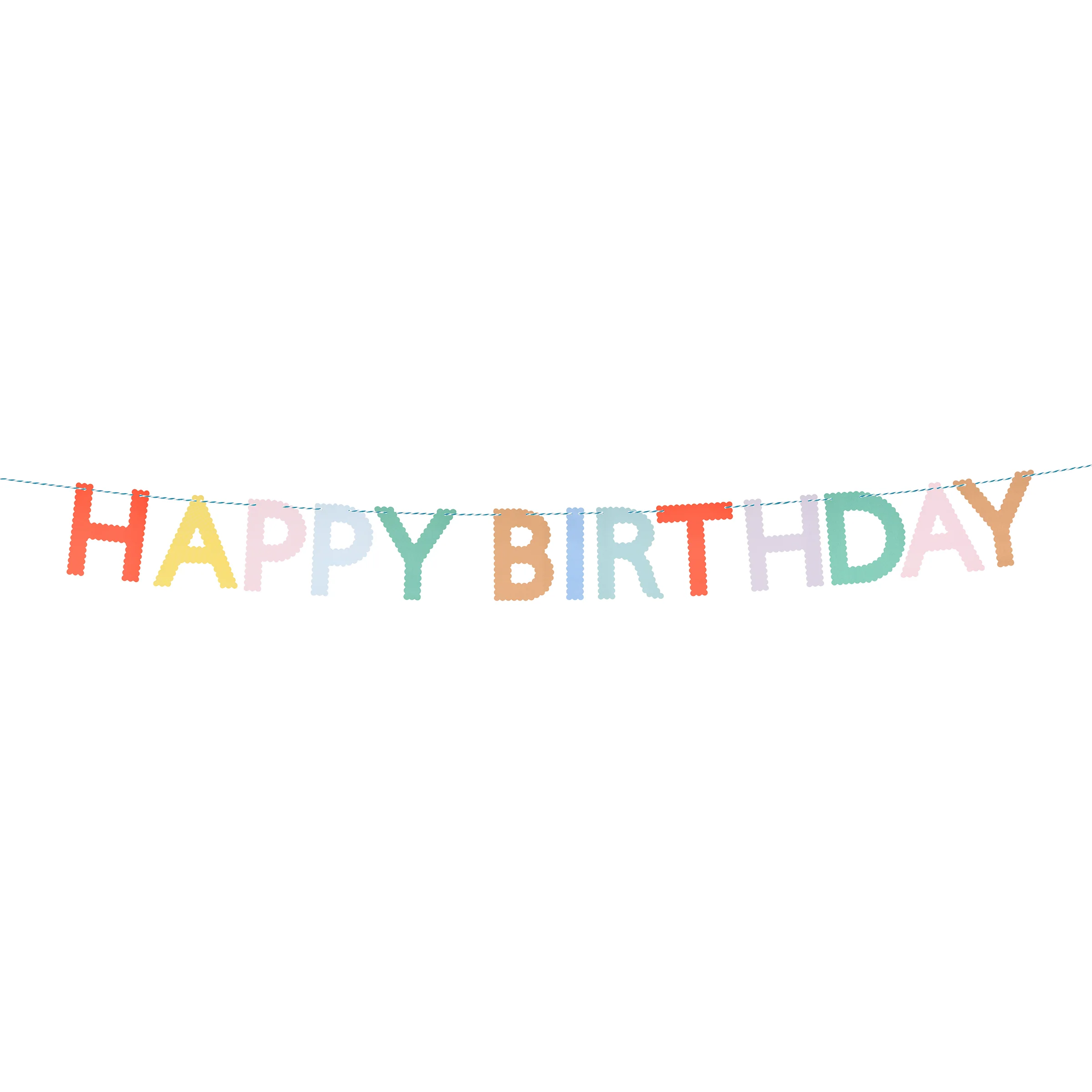Scallop Bright Happy Birthday Garland - Image 2