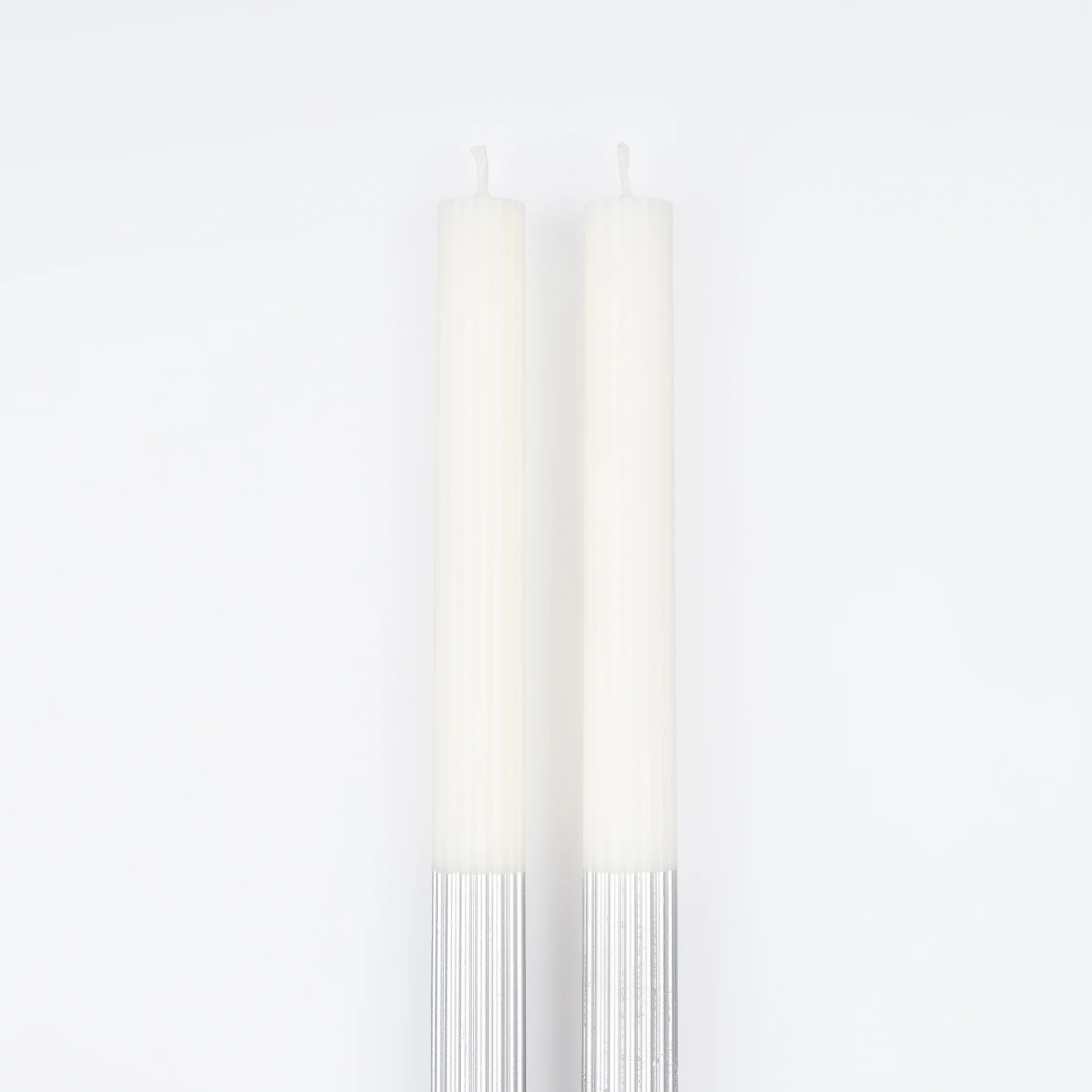 Silver Dipped Table Candles (x 2) - Image 3