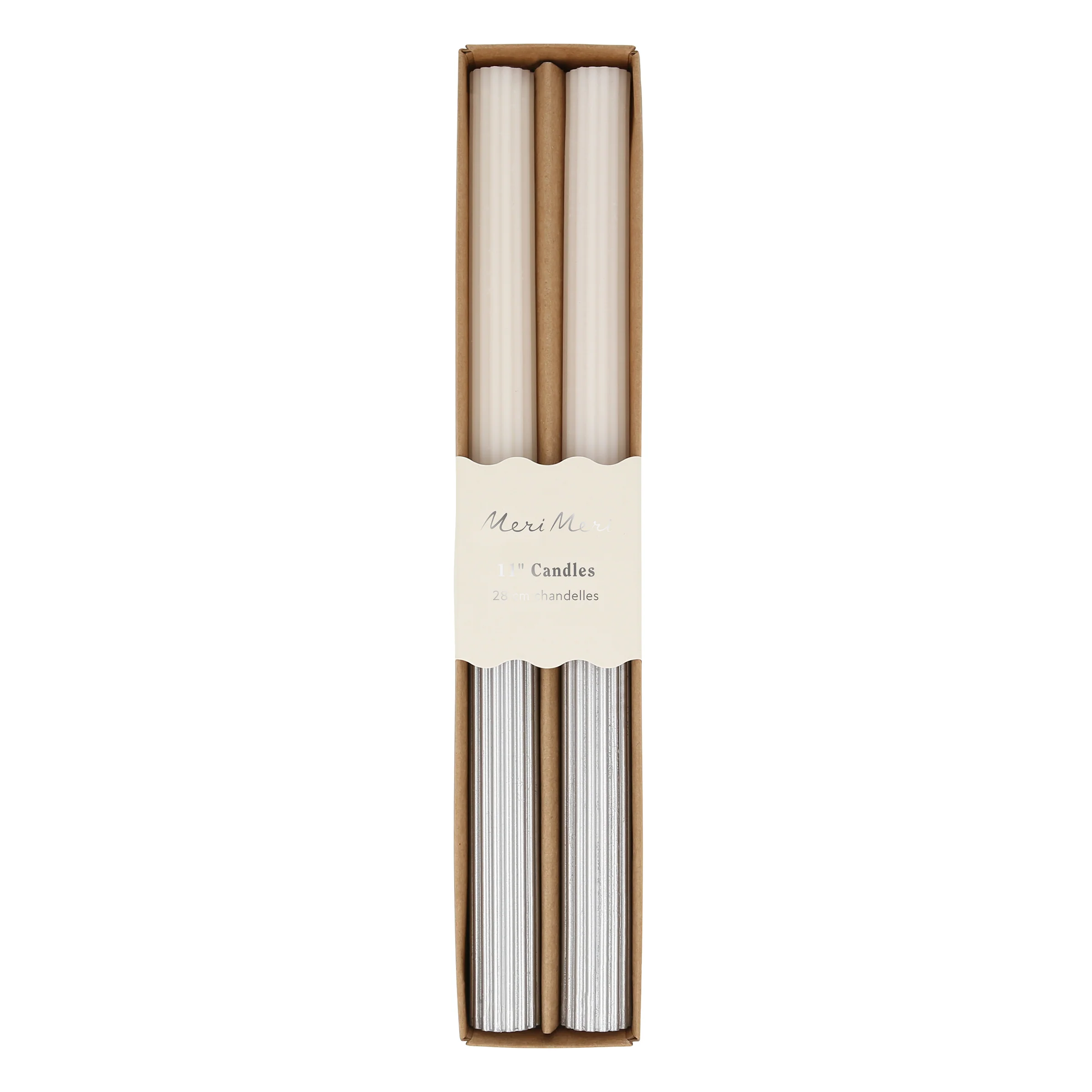 Silver Dipped Table Candles (x 2) - Image 4